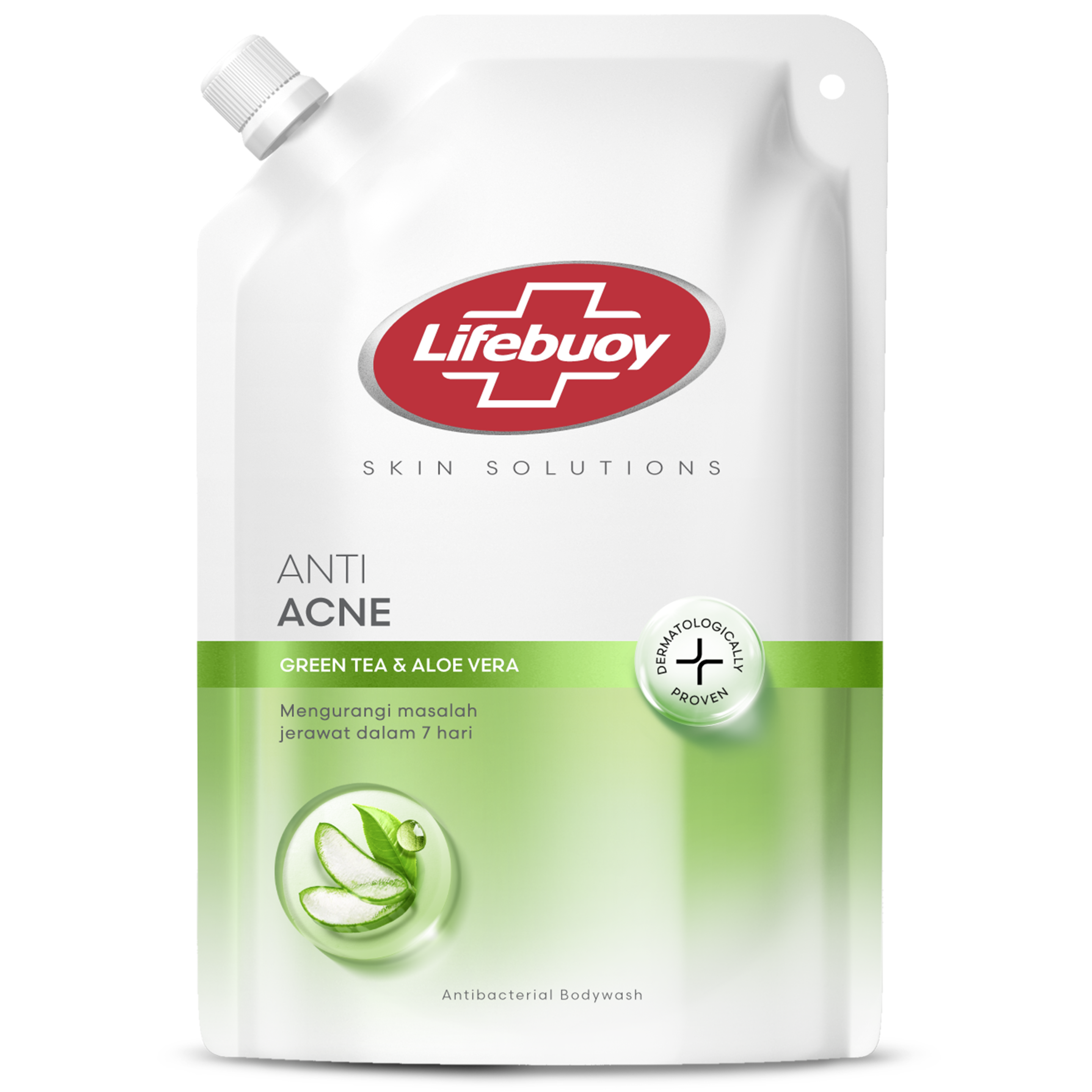 LIFEBUOY SABUN MANDI CAIR GREENTEA REFILL 380G