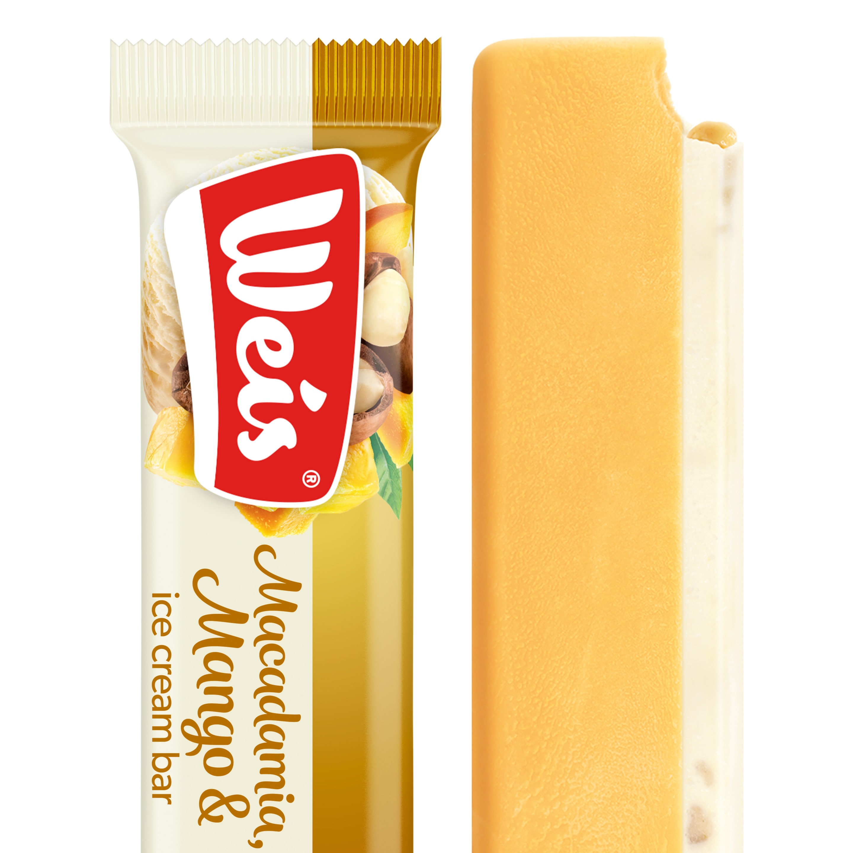 Weis Macadamia & Mango Ice Cream Bar packshot