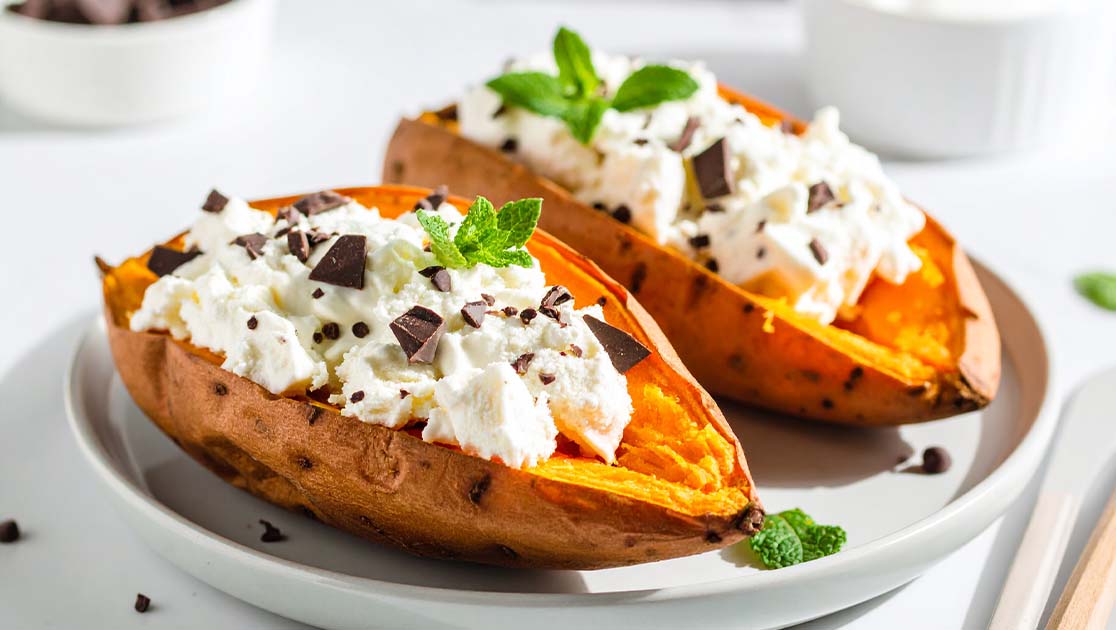 Sweet potato and klondike bar split