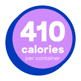 only 410 calories per container