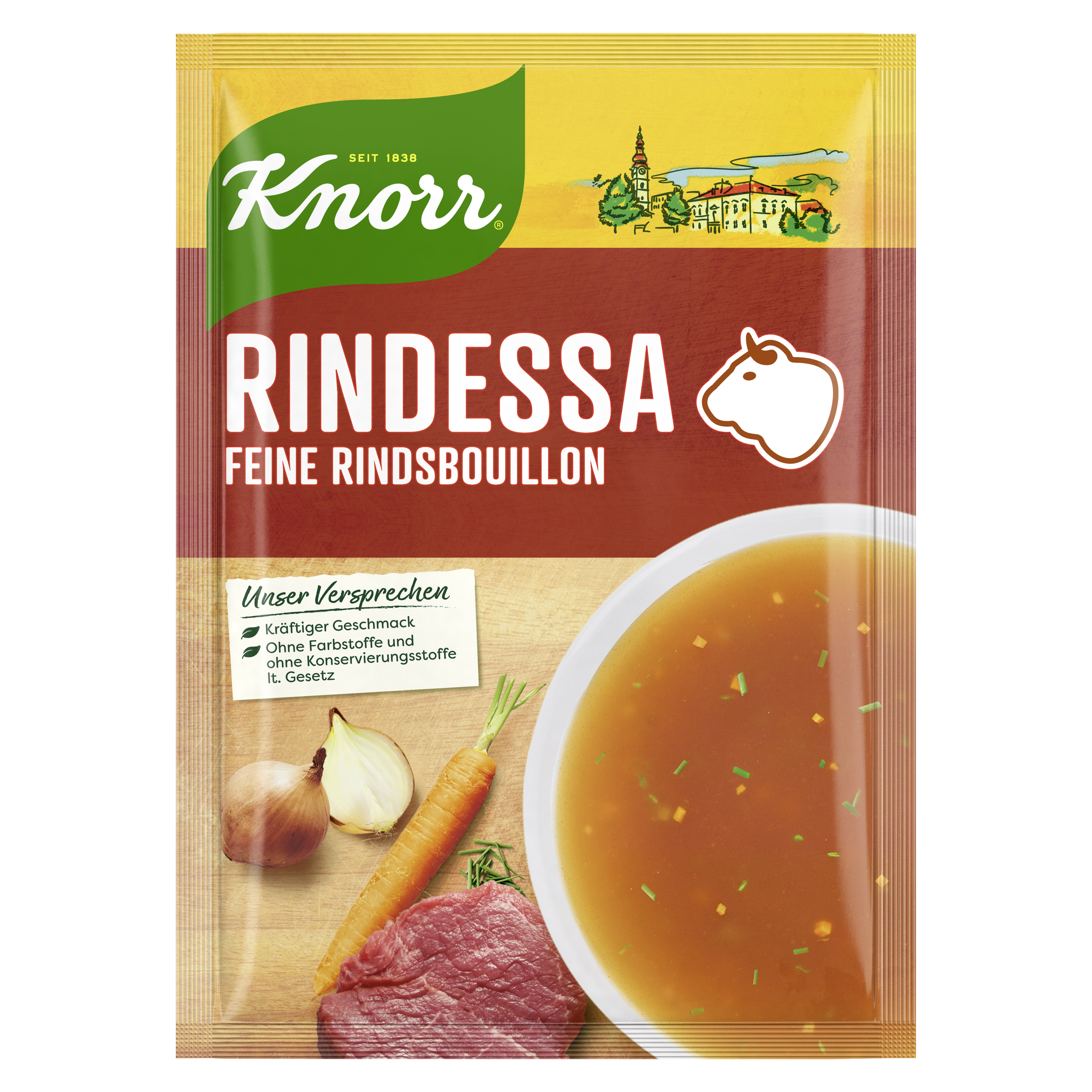 Knorr Nachfüllbeutel Rindessa Bouillon 24 Portionen packshot