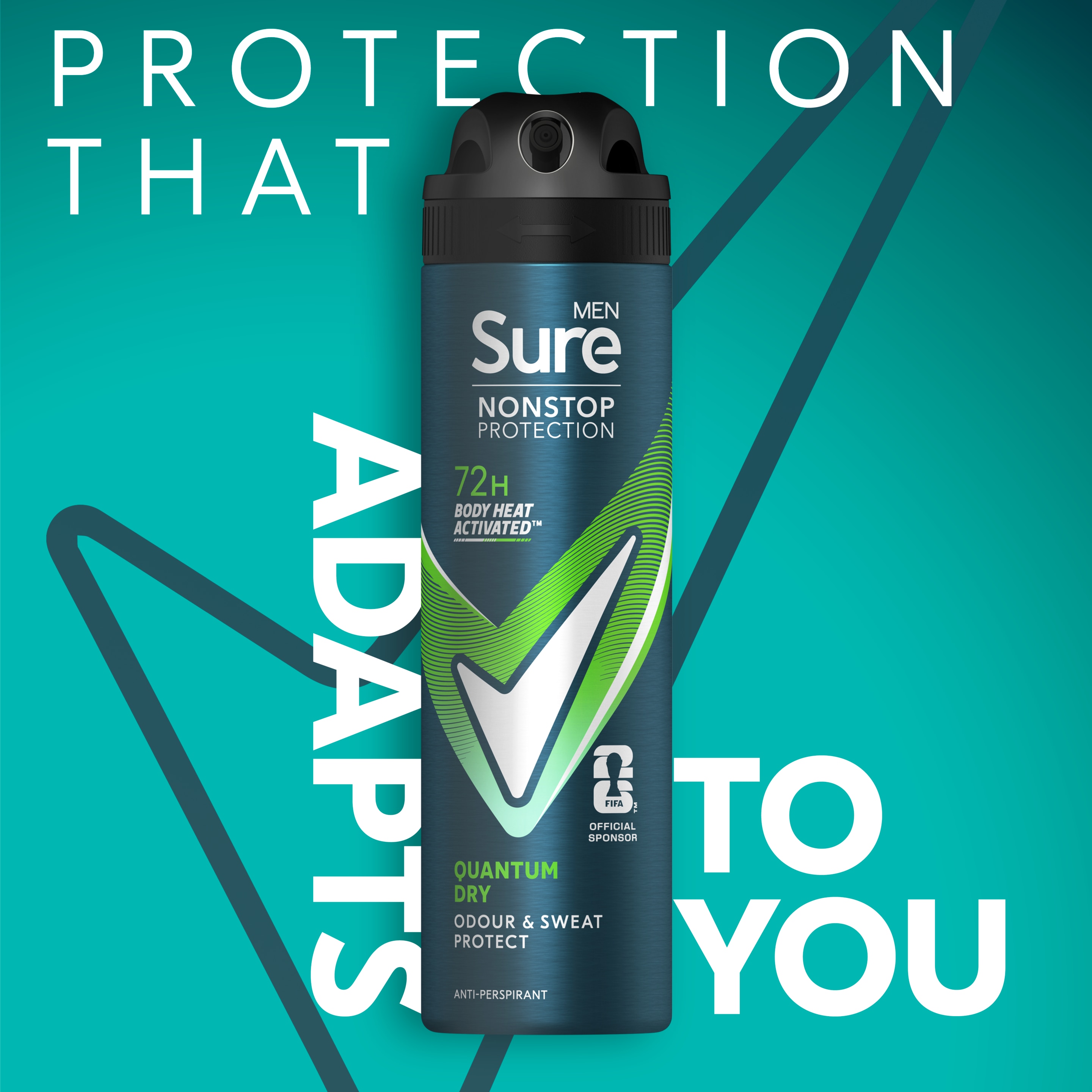 Quantum Dry Nonstop Protection Antiperspirant Deodorant Spray 150ml