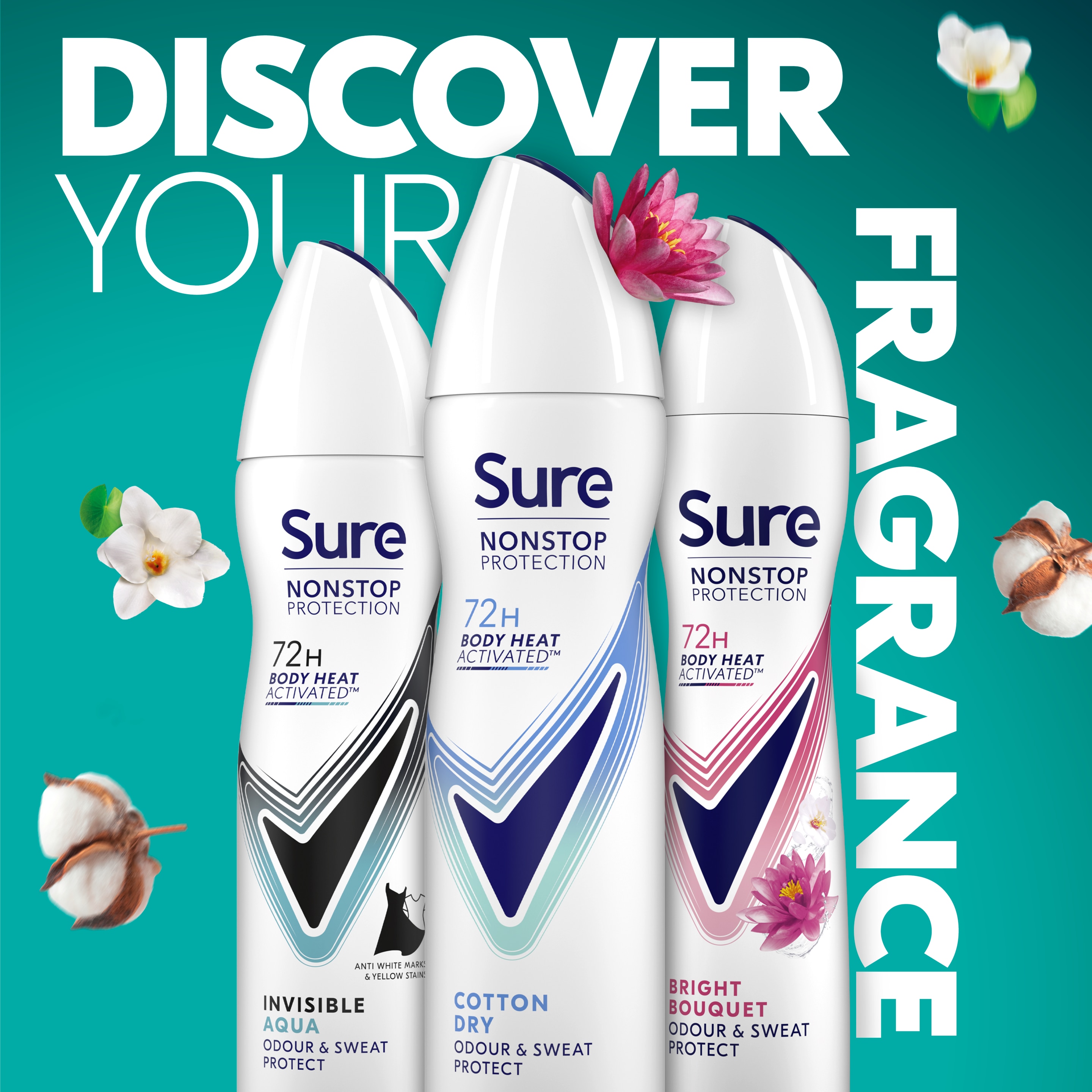 Sure Women 72hr Cotton Dry Antiperspirant Deodorant Spray 150ml