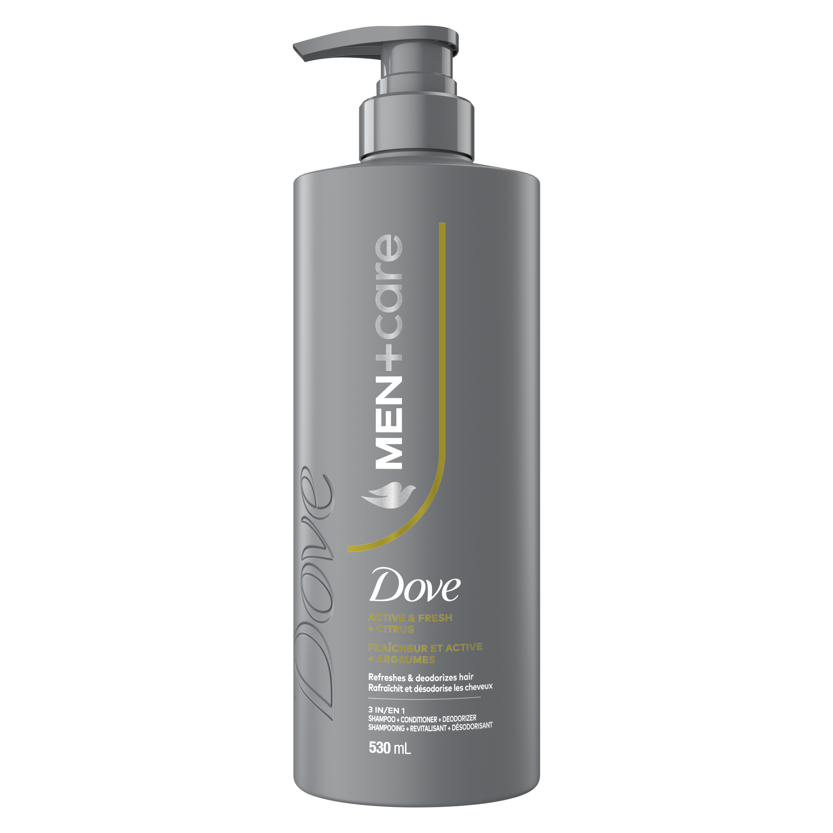 Dove Men+Care Active + Fresh  3-in1 Shampoo packshot