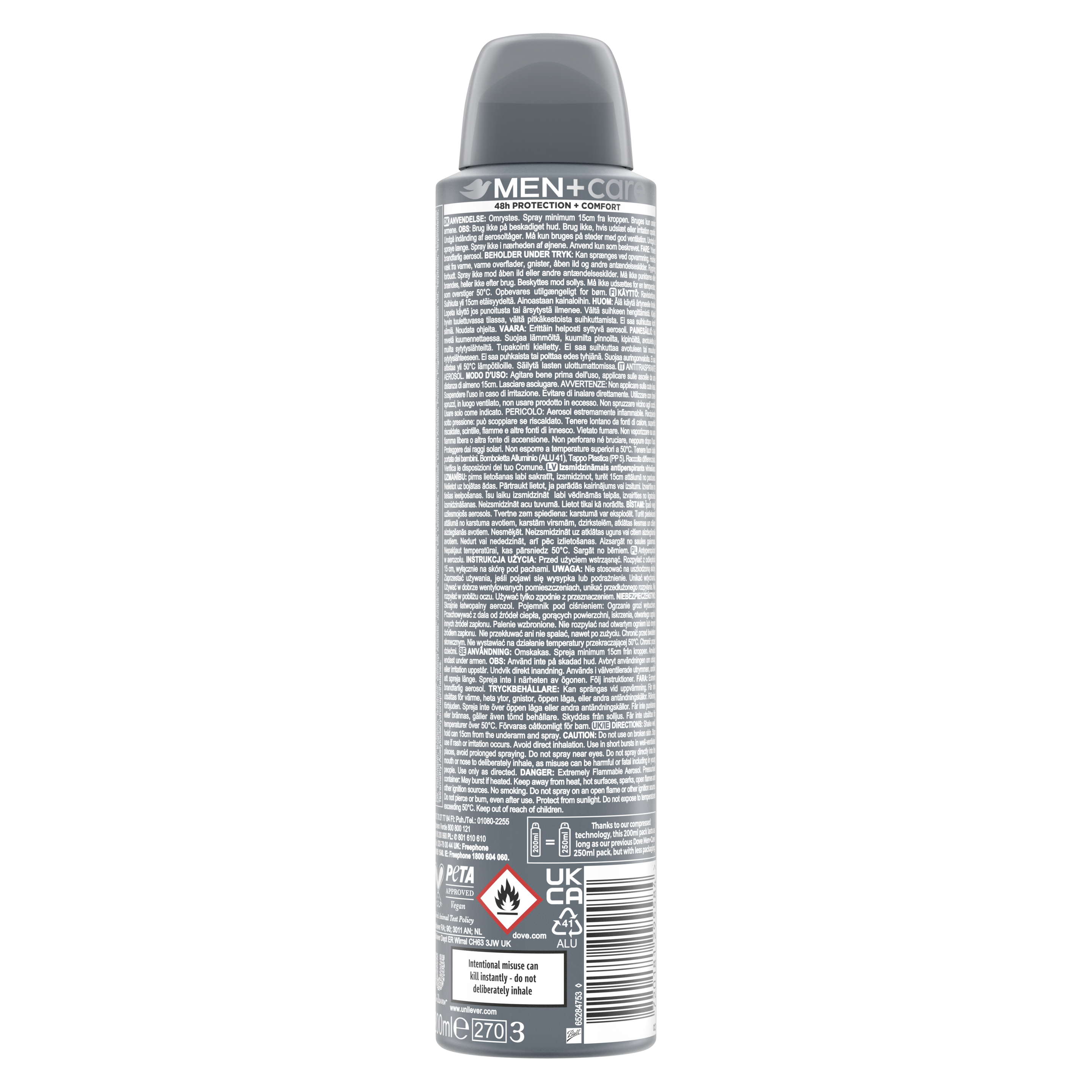 Men+Care Classic Antiperspirant Deodorant Spray 200ml