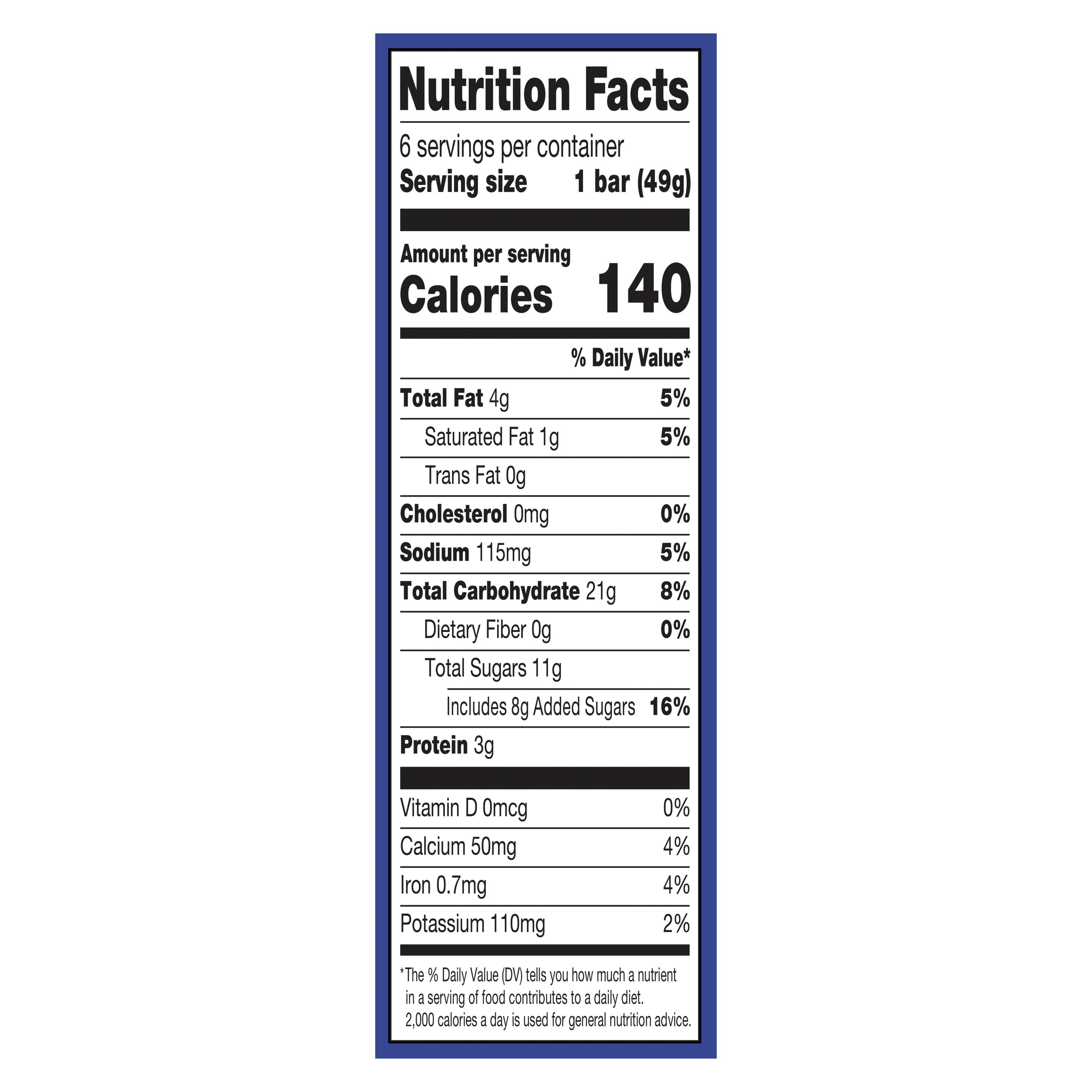 A 6 pack carton of  Almond Joy Ice Cream Bars Nutrition Panel