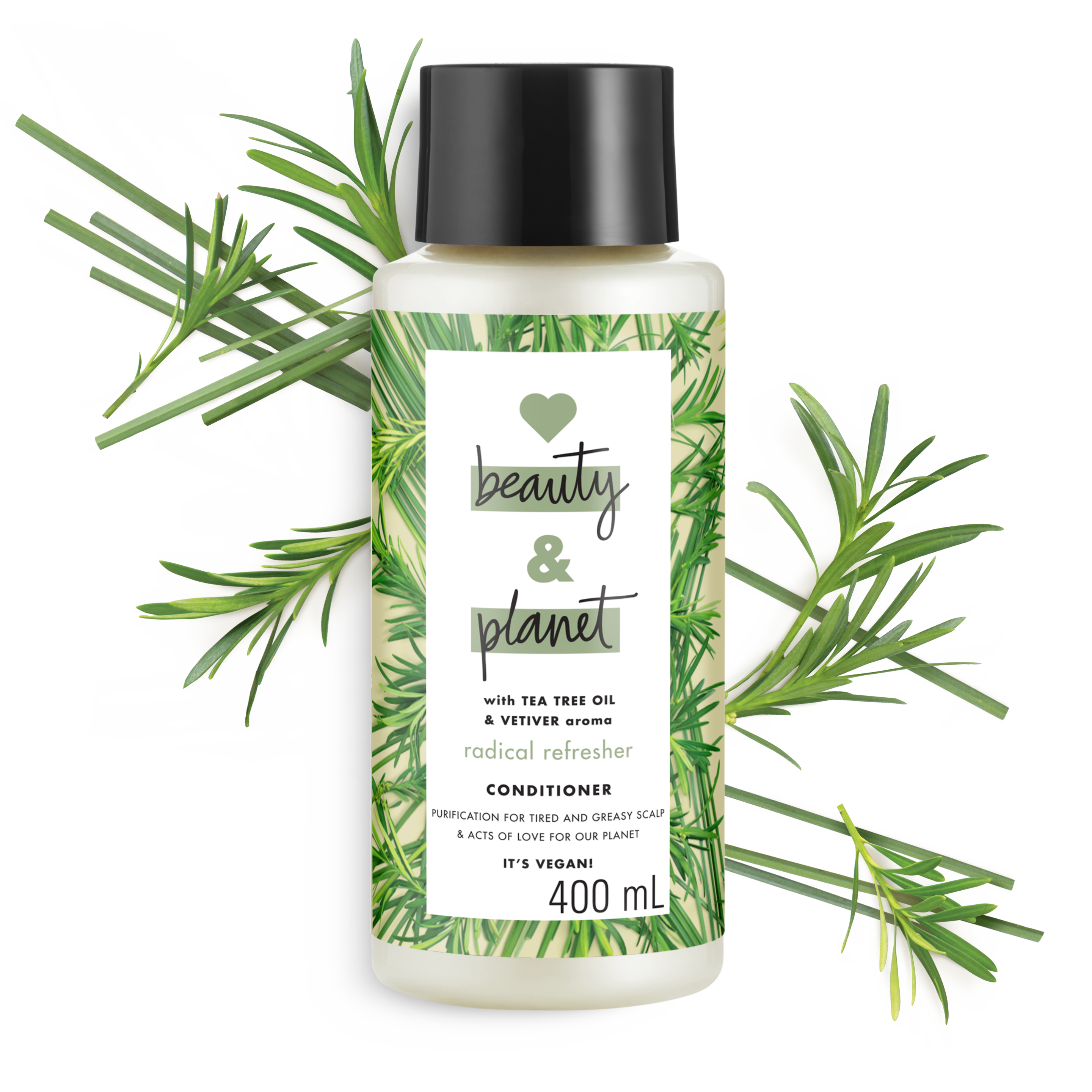 Radical Refresher Tea Tree Oil & Vetiver Conditioner Text
