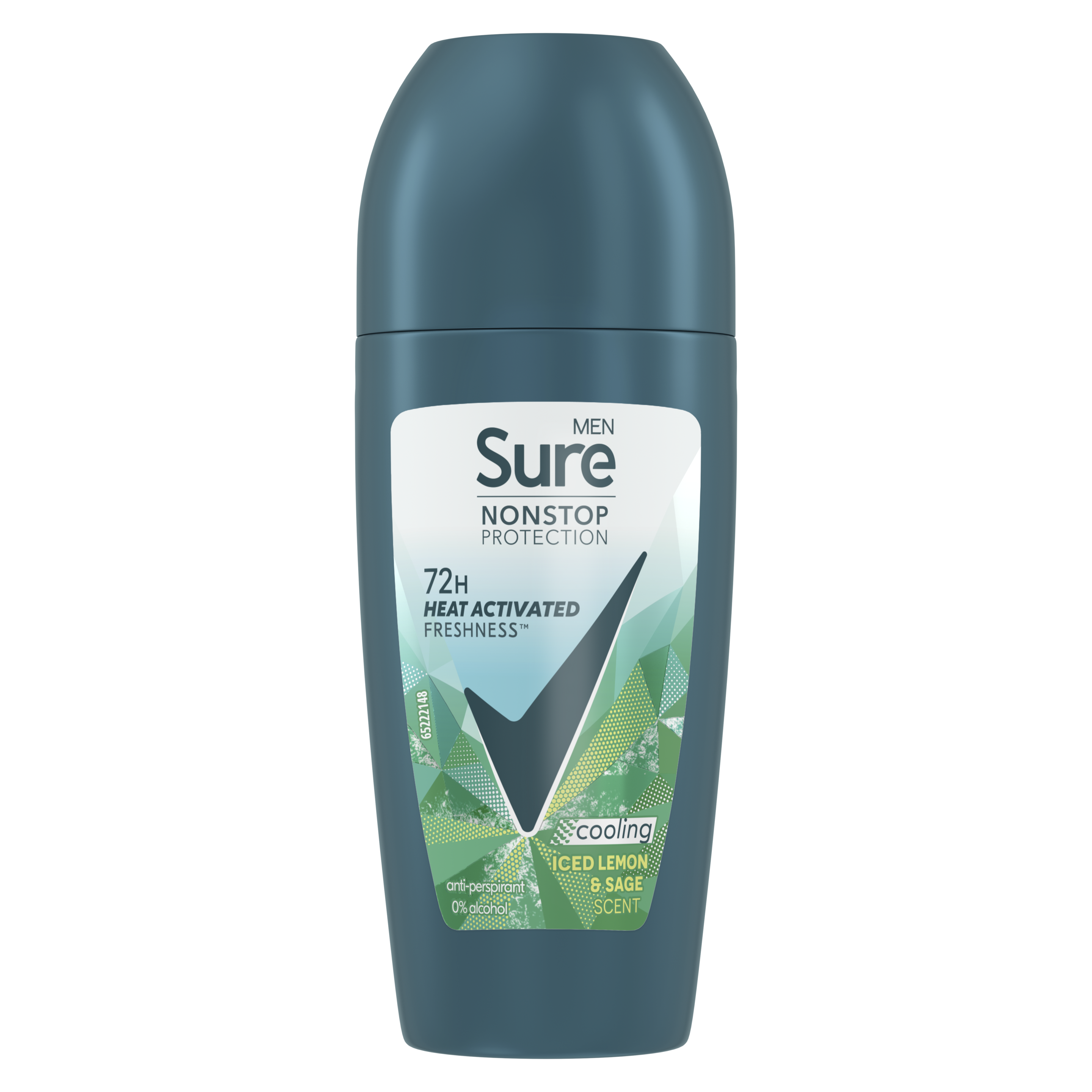Sure Men 72hr Iced Lemon & Sage Cooling Deodorant Roll-On packshot