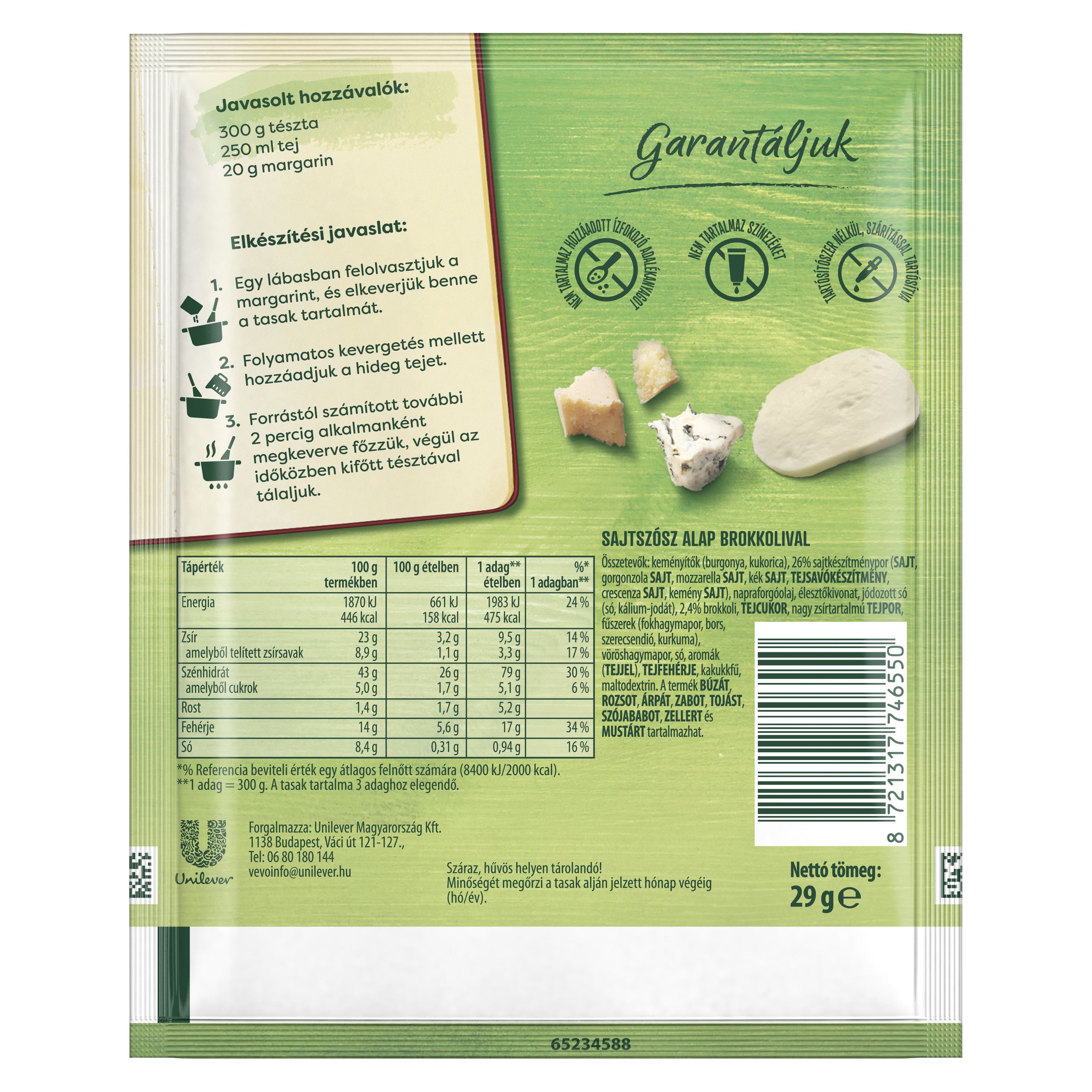 Knorr Sajtszósz alap brokkolival