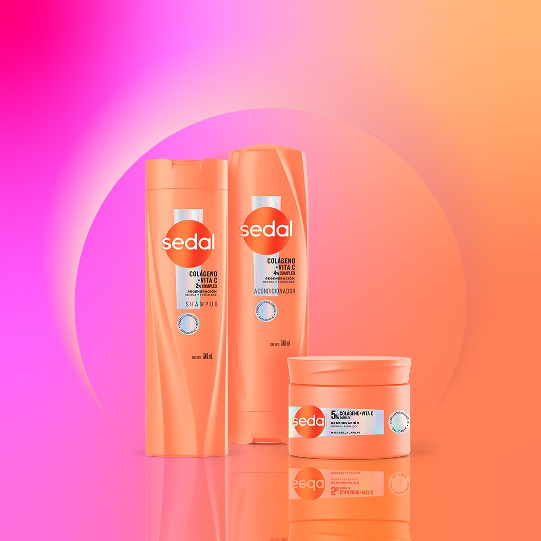 Kit de productos de la línea Sedal Colágeno y vitamina c.