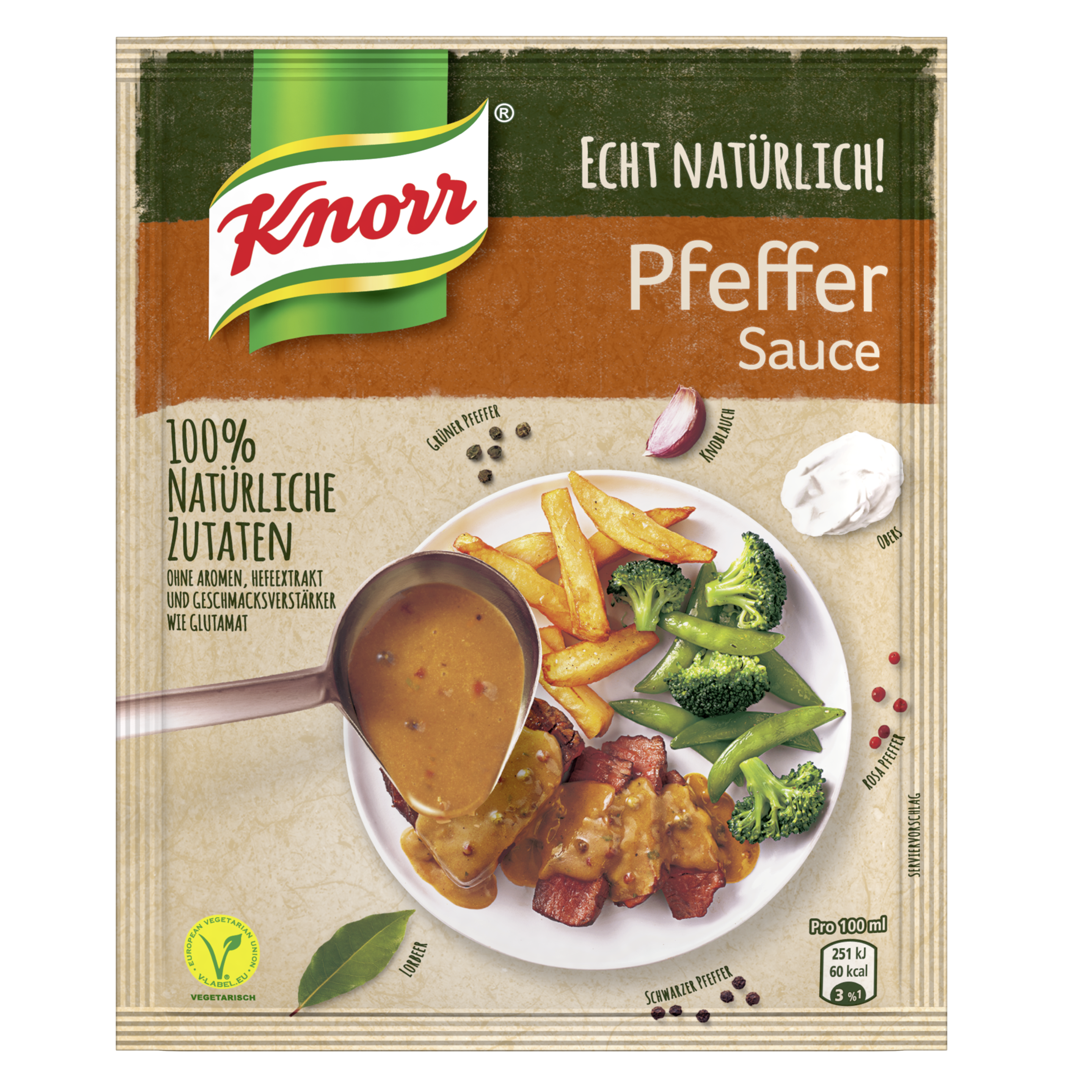 Knorr Echt Natürlich! Pfeffer Sauce 34 g