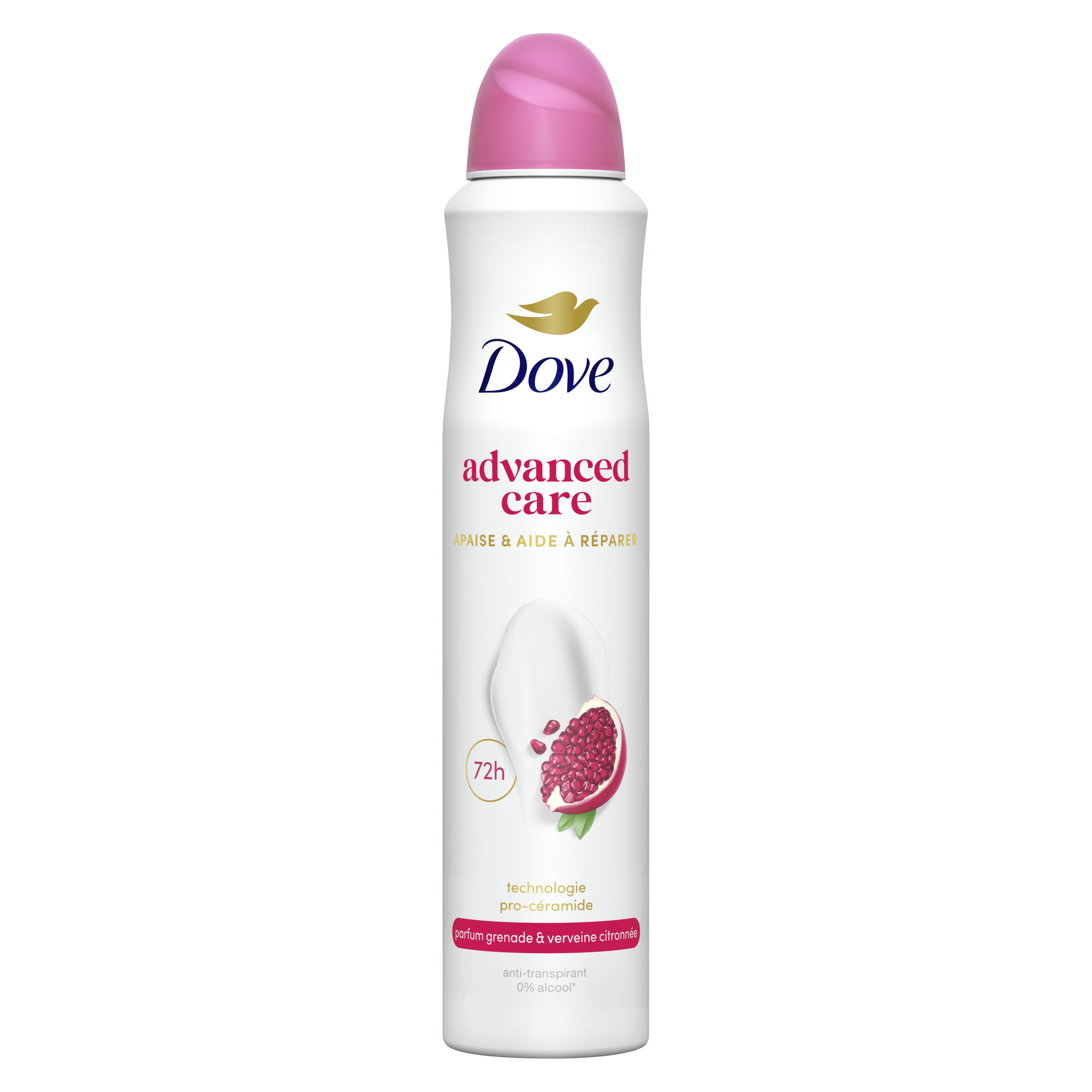 Dove Apaise & Aide à Réparer Spray Anti-Transpirant Grenade 200ml packshot