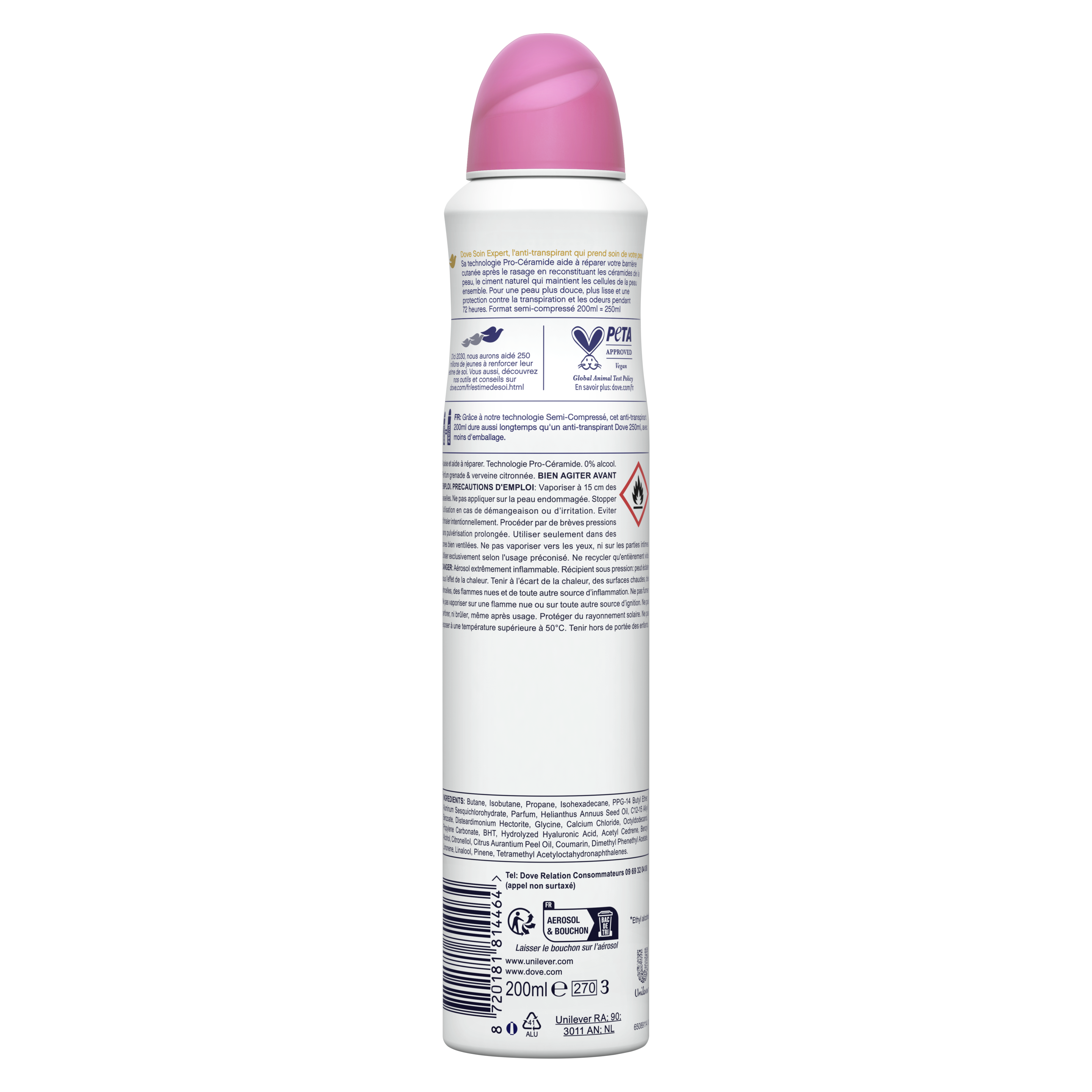 Dove Apaise & Aide à Réparer Anti-Transpirant Grenade Spray 200ml