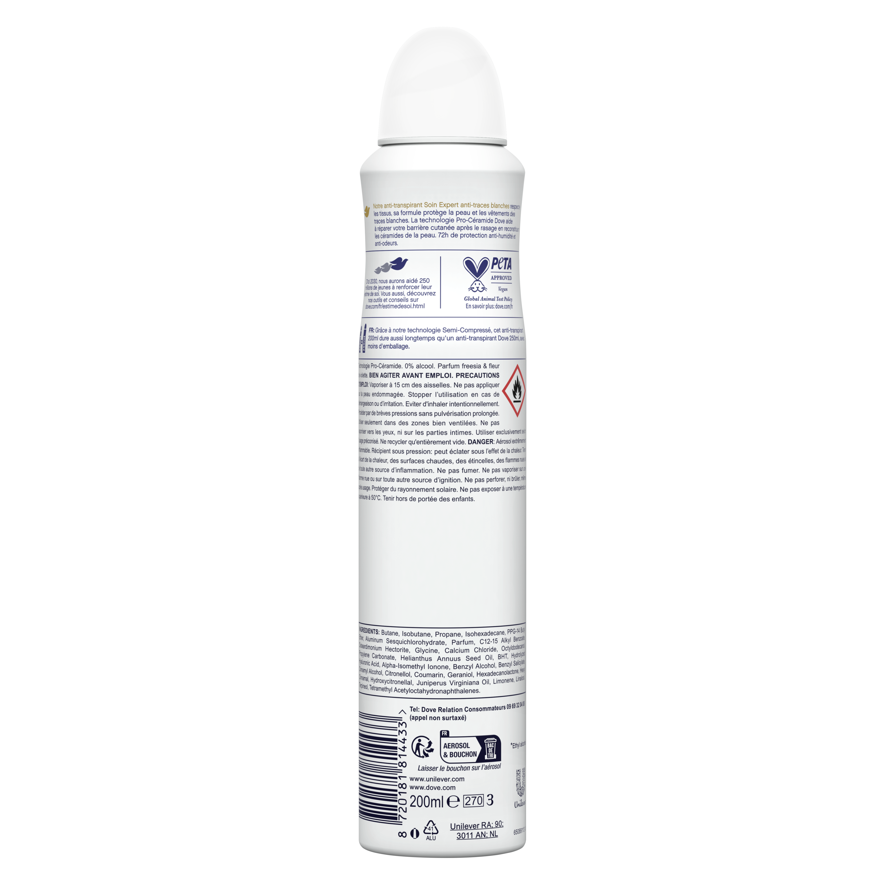 Dove Apaise & Aide à Réparer Anti-Transpirant Invisible Dry Spray 200ml