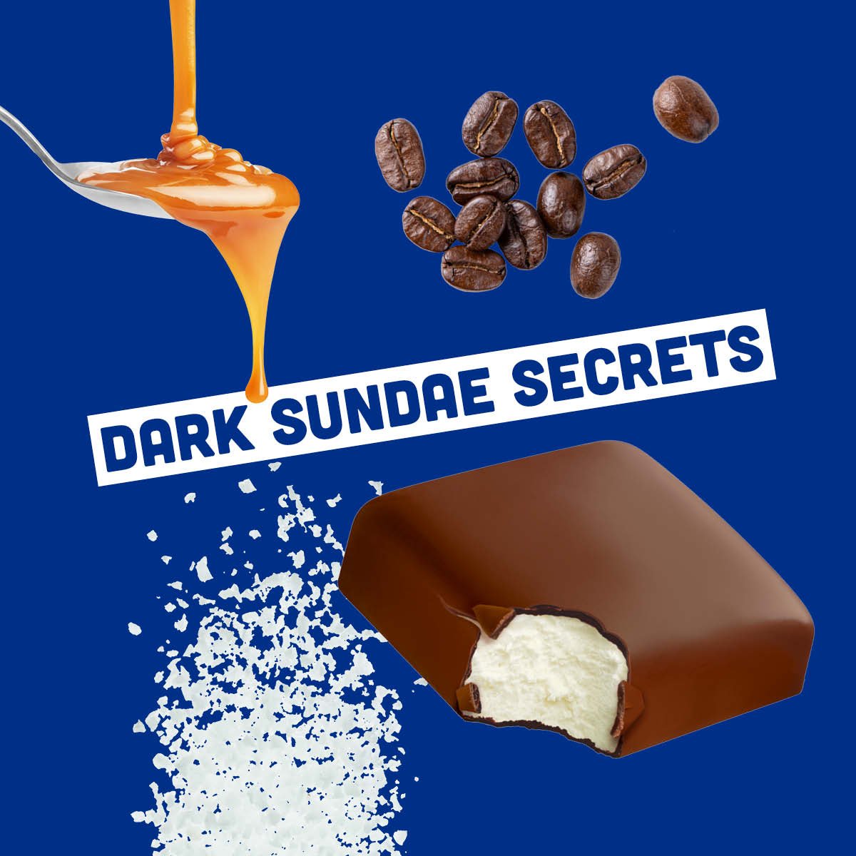 Dark Chocolate Klondike bar with salted caramel