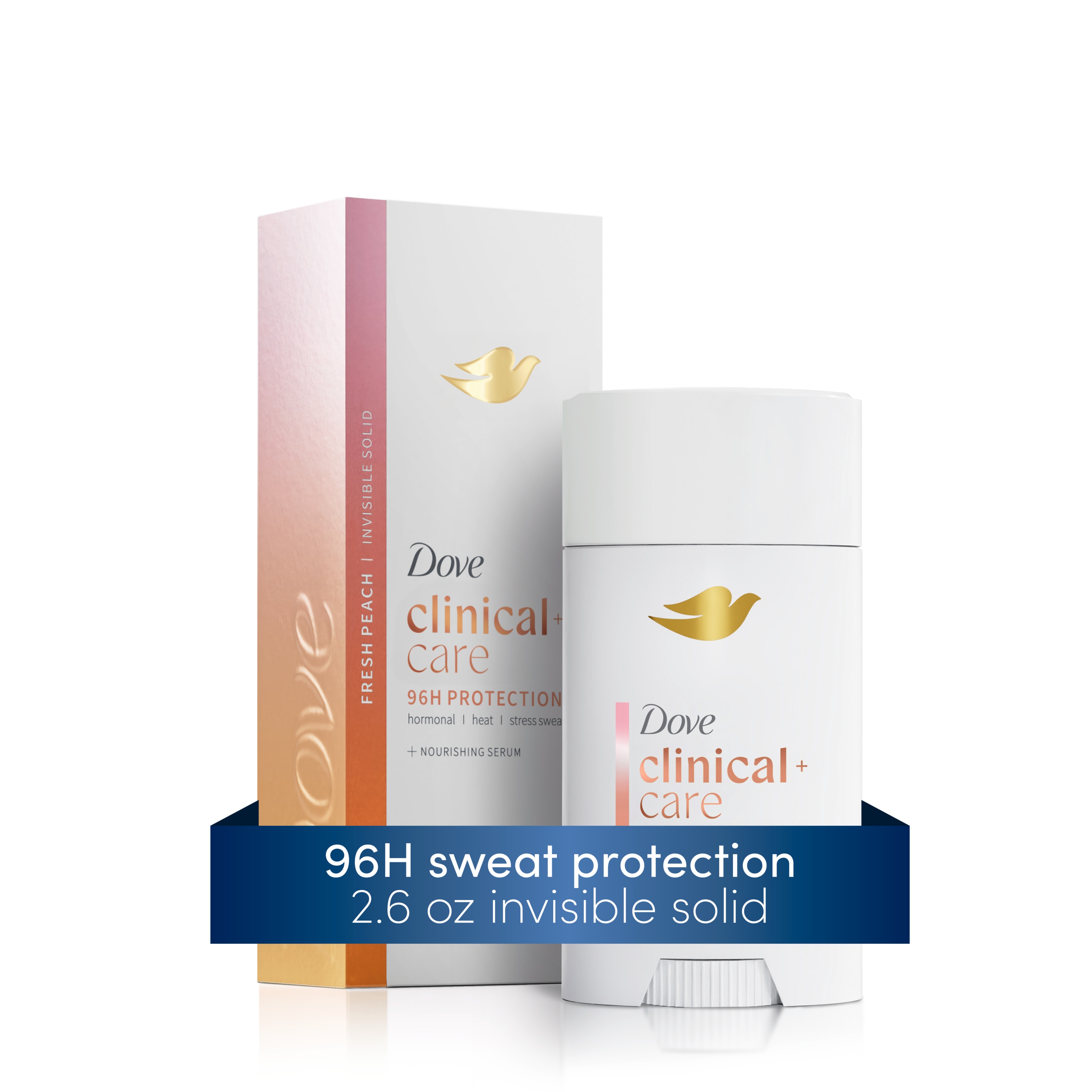 Clinical Fresh Peach Antiperspirant Invisible Solid Stick – Dove packshot