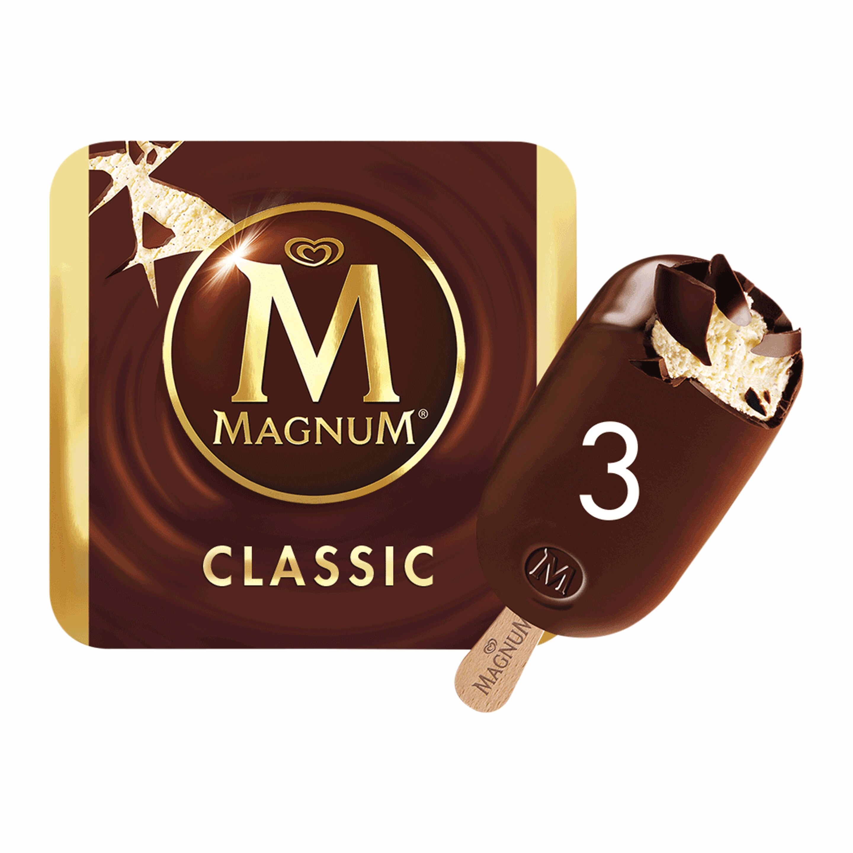 Magnum Classic Ice Cream 3 x 110ml | Magnum Ice Cream