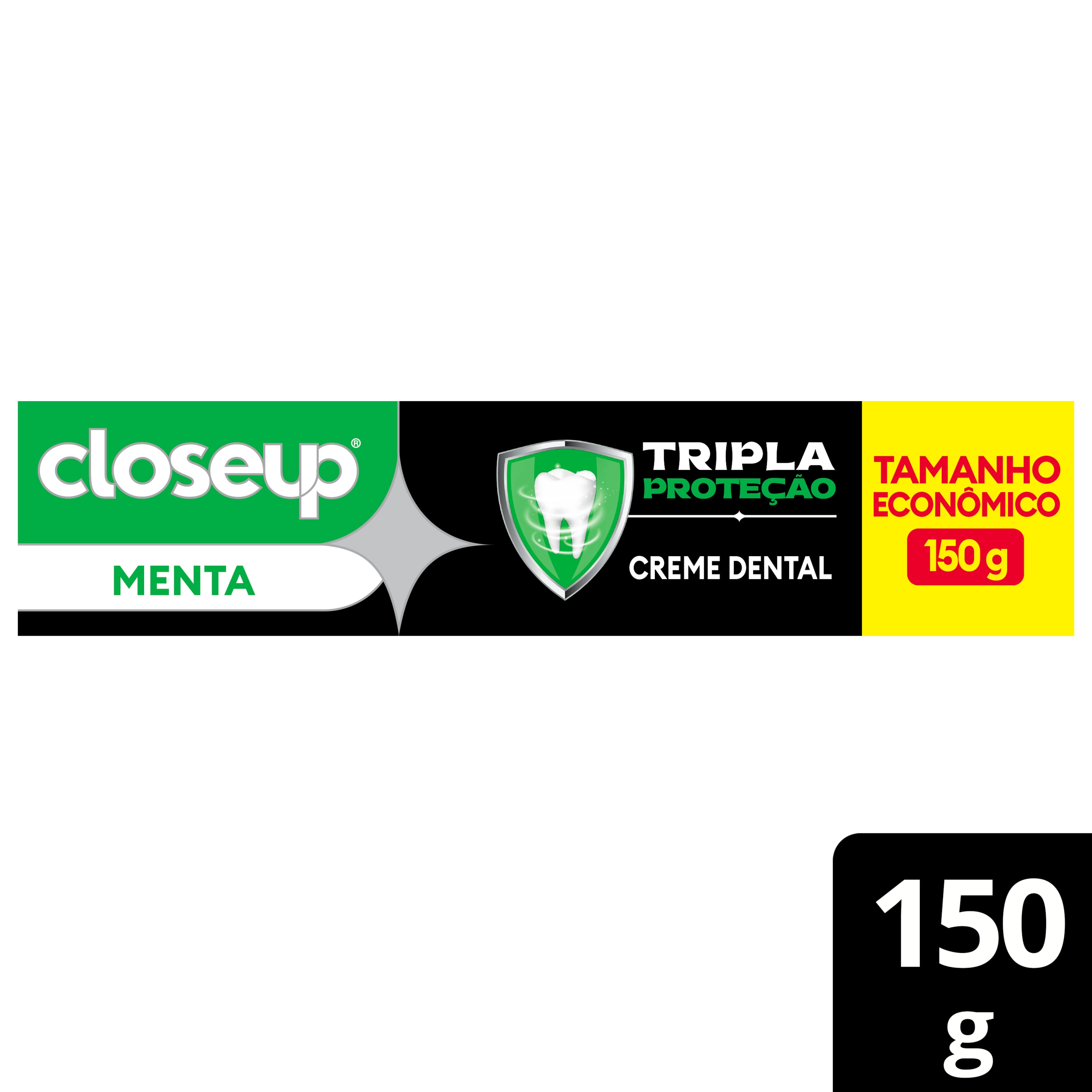Creme dental Closeup Tripla Proteção Menta 150g Frente