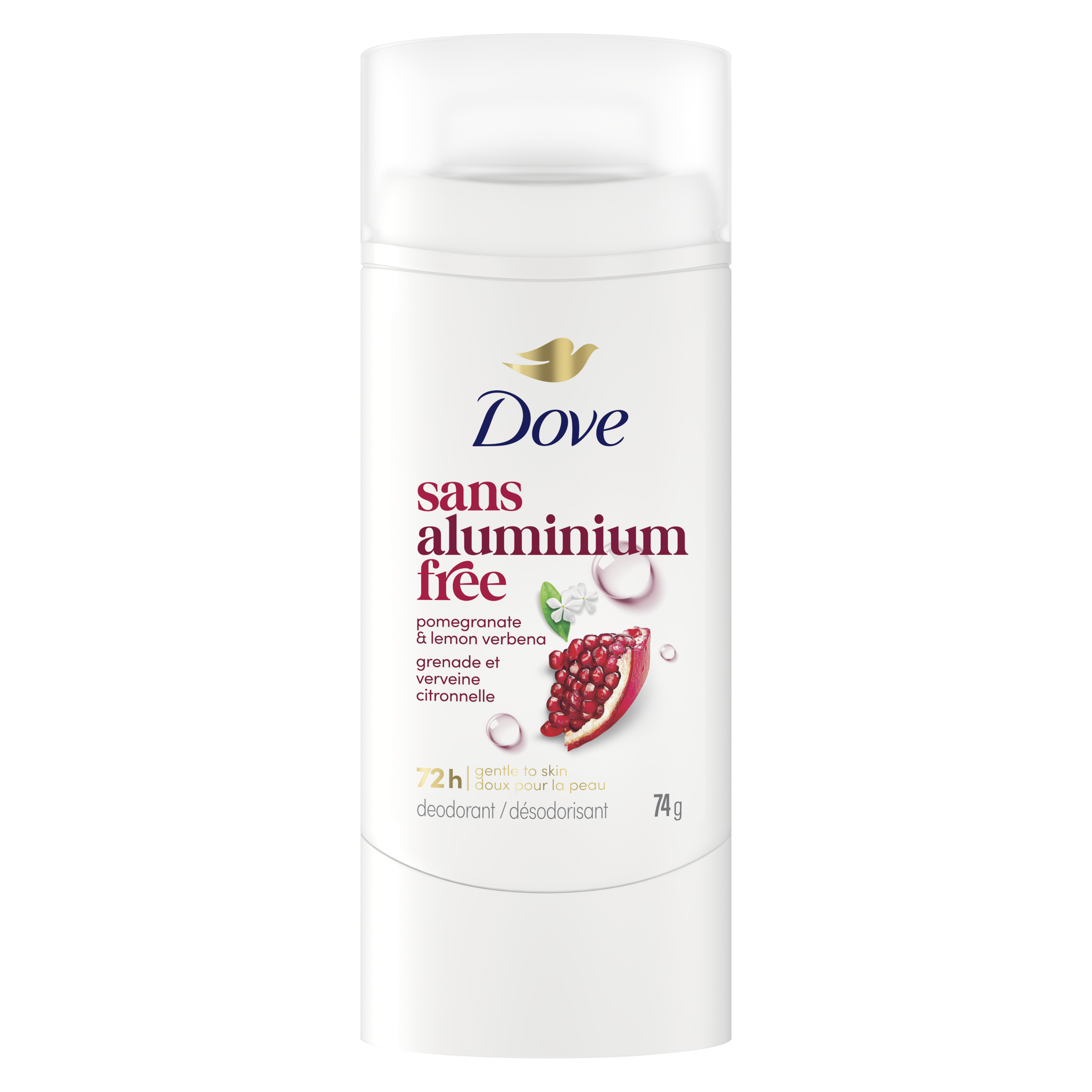 Aluminium Free Deodorant Stick Pomegranate & Lemon Verbena Scent 74g packshot