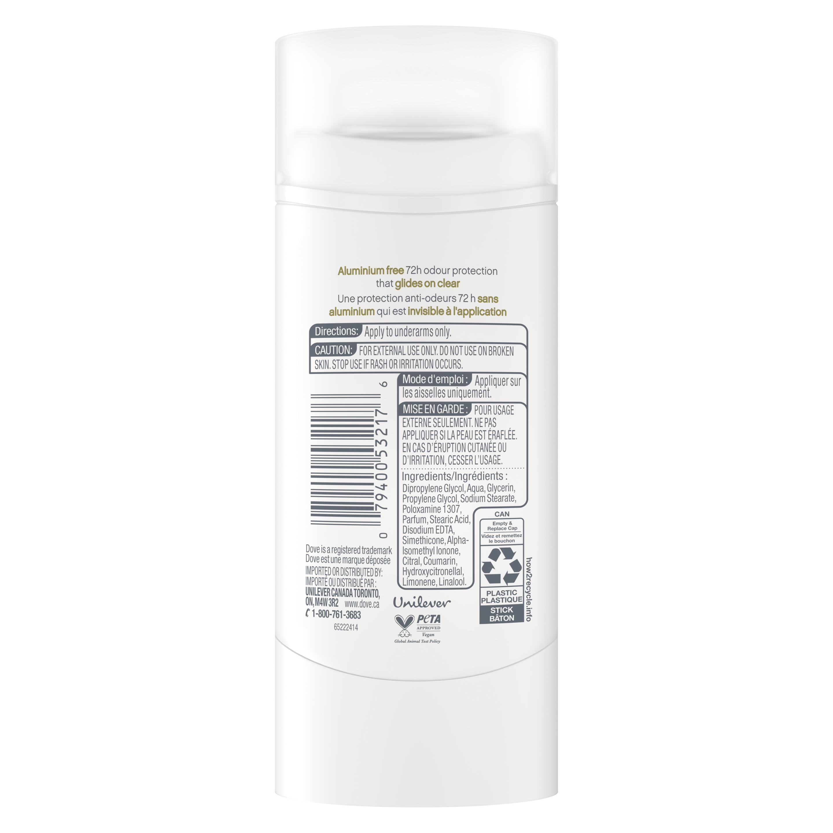 Aluminium Free Deodorant Stick Pomegranate & Lemon Verbena Scent
