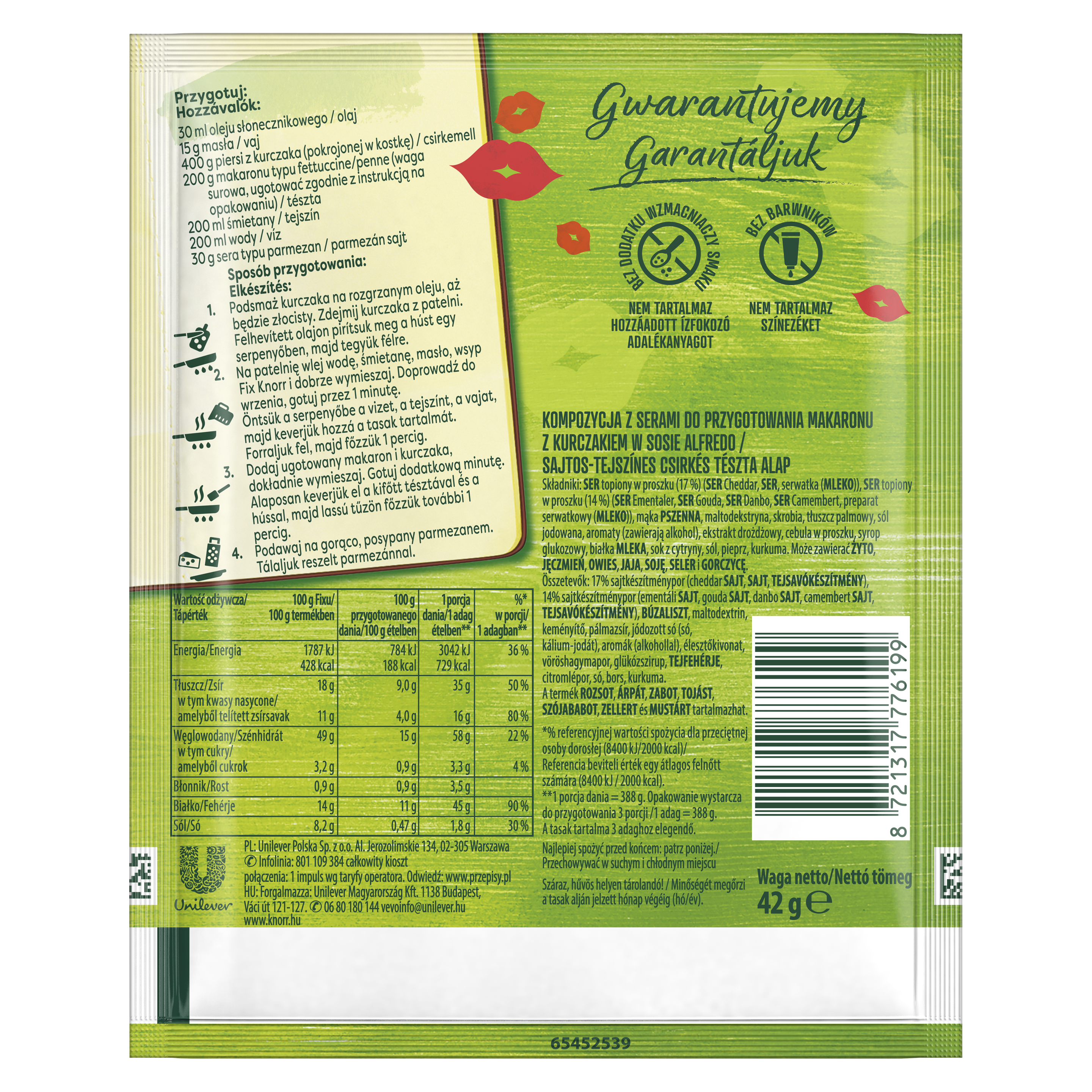 KNORR Alfredo Csirkés tészta