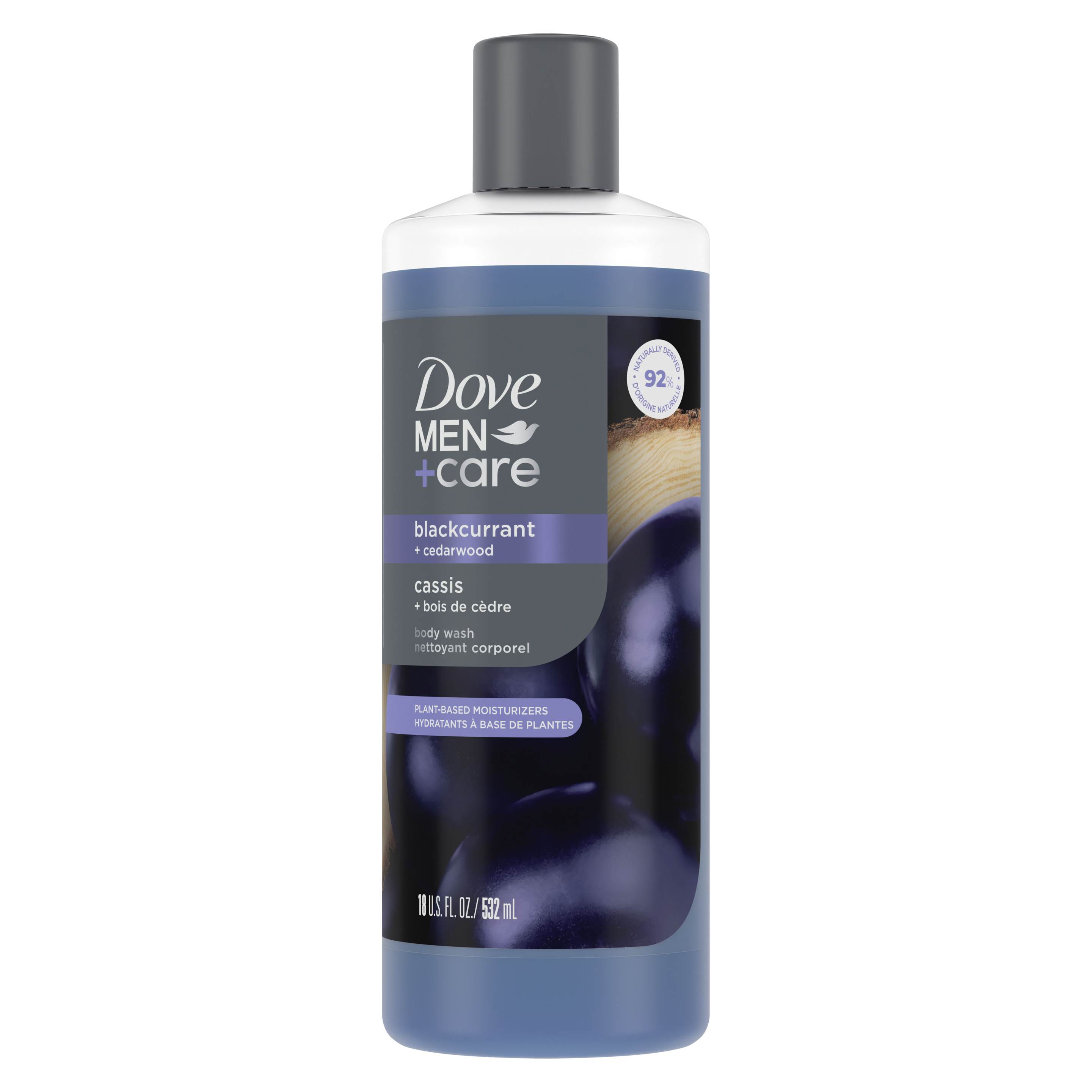 Dove Men+Care Blackcurrant + Cedarwood Body Wash 532ml packshot