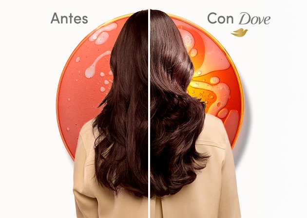 Resultados antes y después del uso de la crema de tratamiento UV Repair & Glow Dove