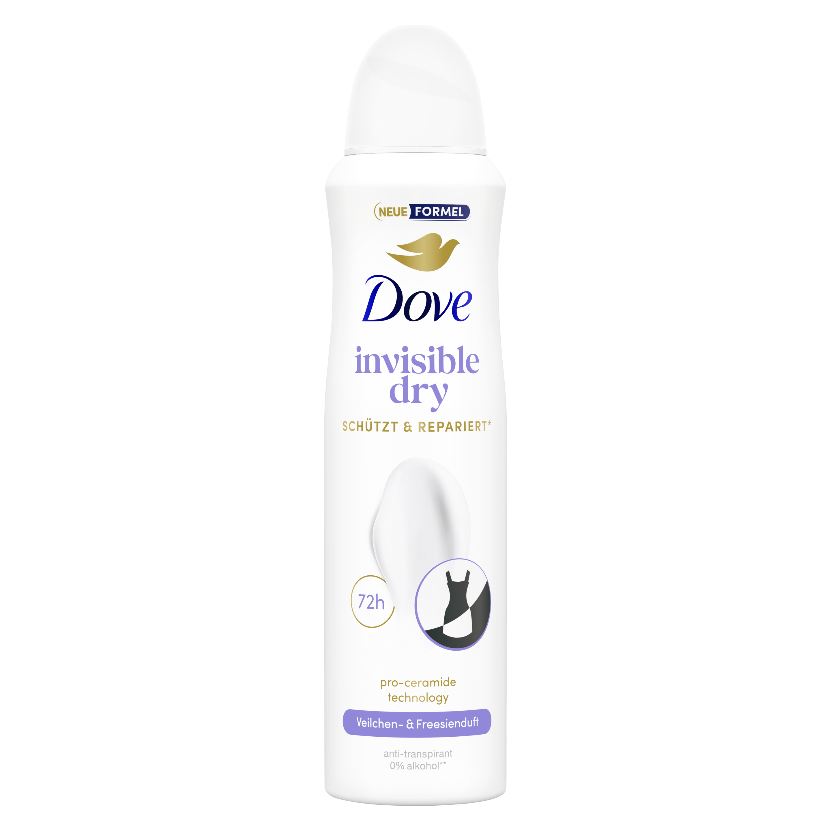 Advanced Care Invisible Dry Anti-Transpirant Deospray in einem schwarz-weißen Design packshot