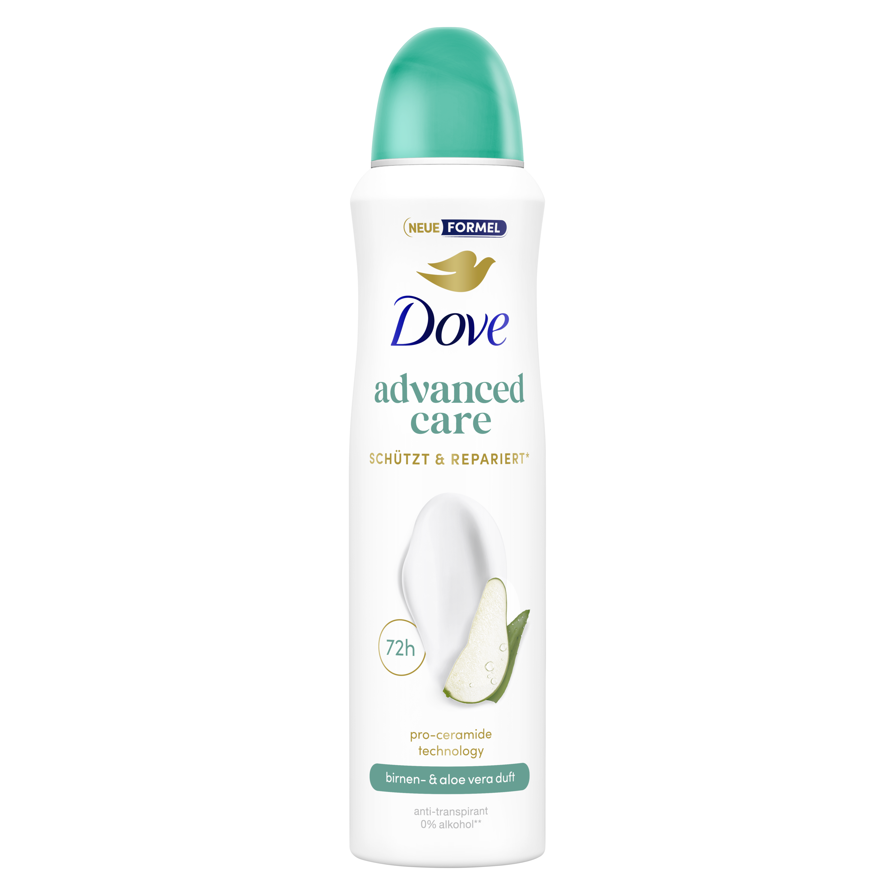 Dove Spray antitranspirante Pear & Aloe Vera 72H 150ml packshot
