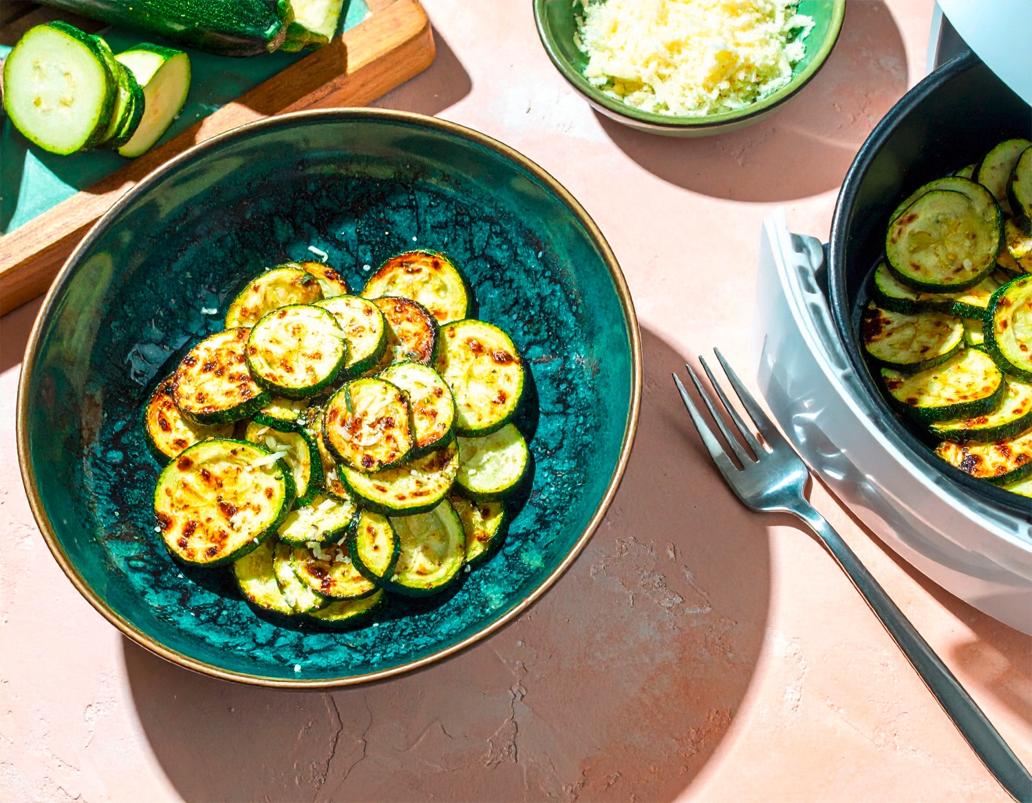 knusprige Zucchini in der Heißluftfritteuse