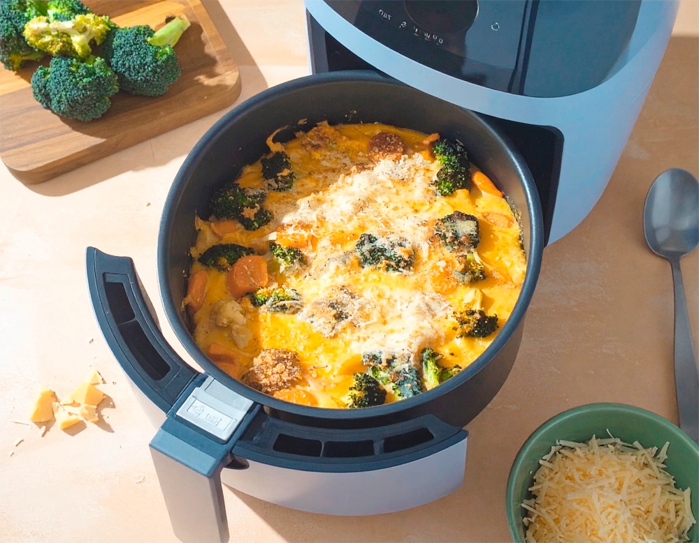 Gemüseauflauf in der Heißluftfritteuse