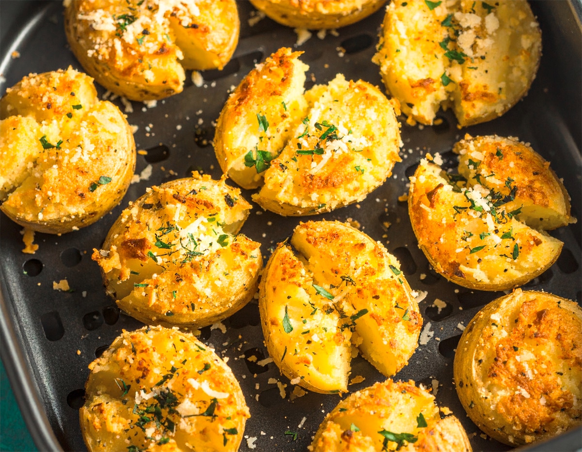 Smashed Potatoes in der Heißluftfritteuse