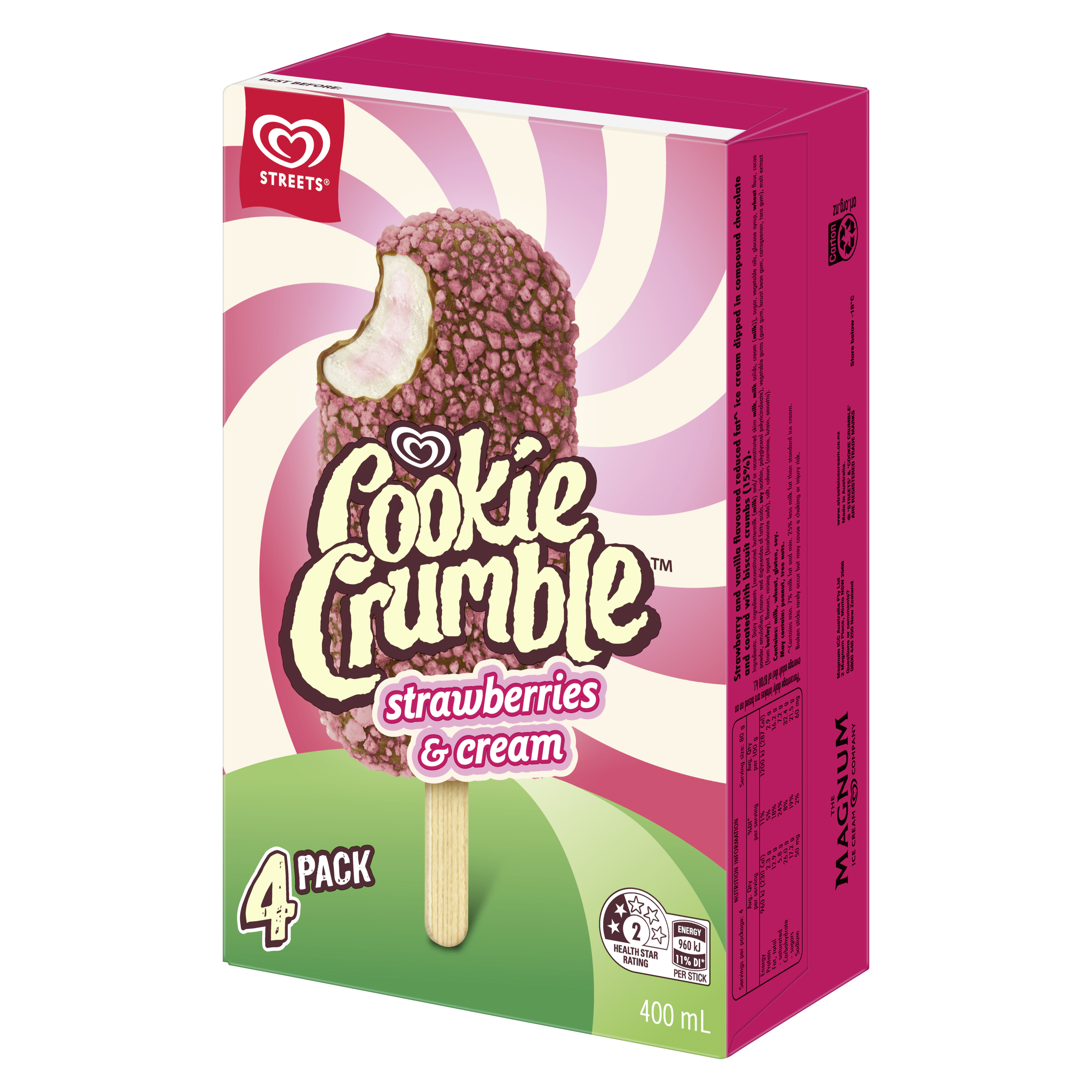 Cookie Crumble Strawberries & Cream Multipack