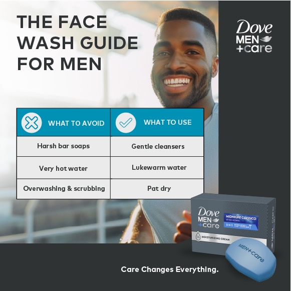 How often should men wash their face