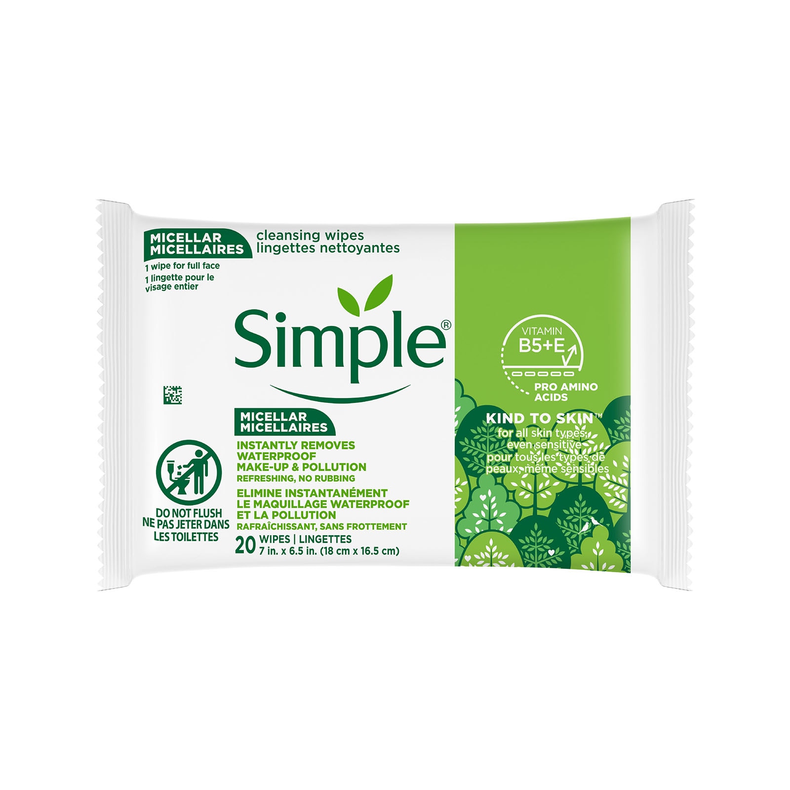 Simple Kind to Skin Cleansing Wipes - Compostable Wipes
