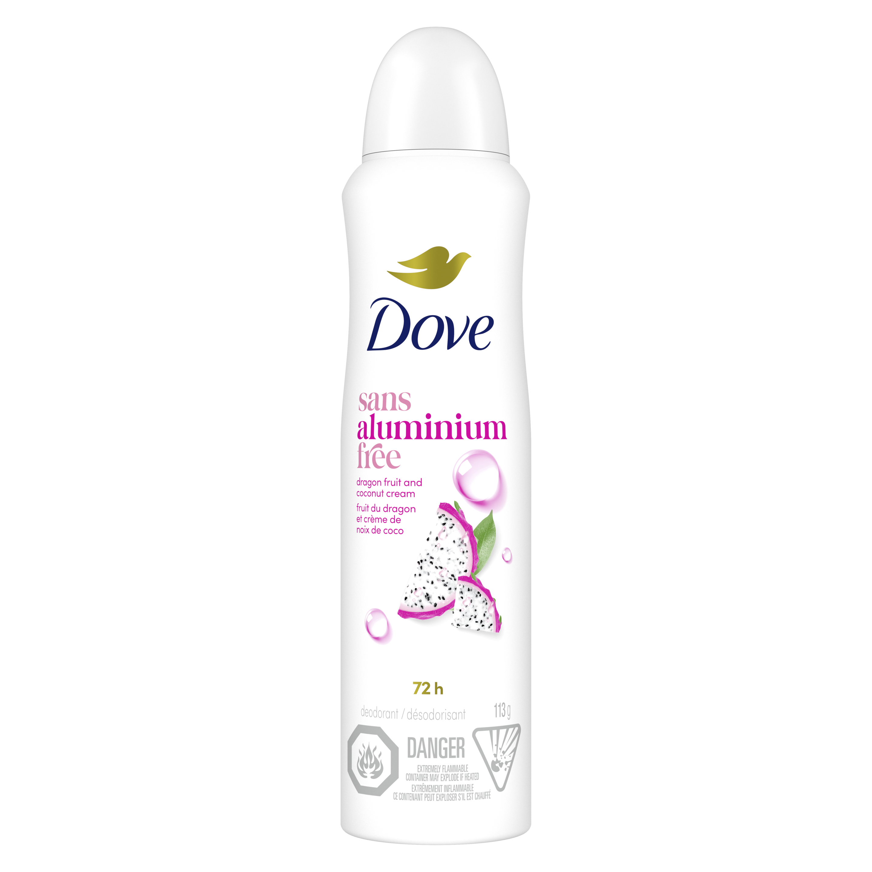 Désodorisant en vaporisateur à sec sans aluminium parfum de fruit du dragon & crème de noix de coco 113 g packshot