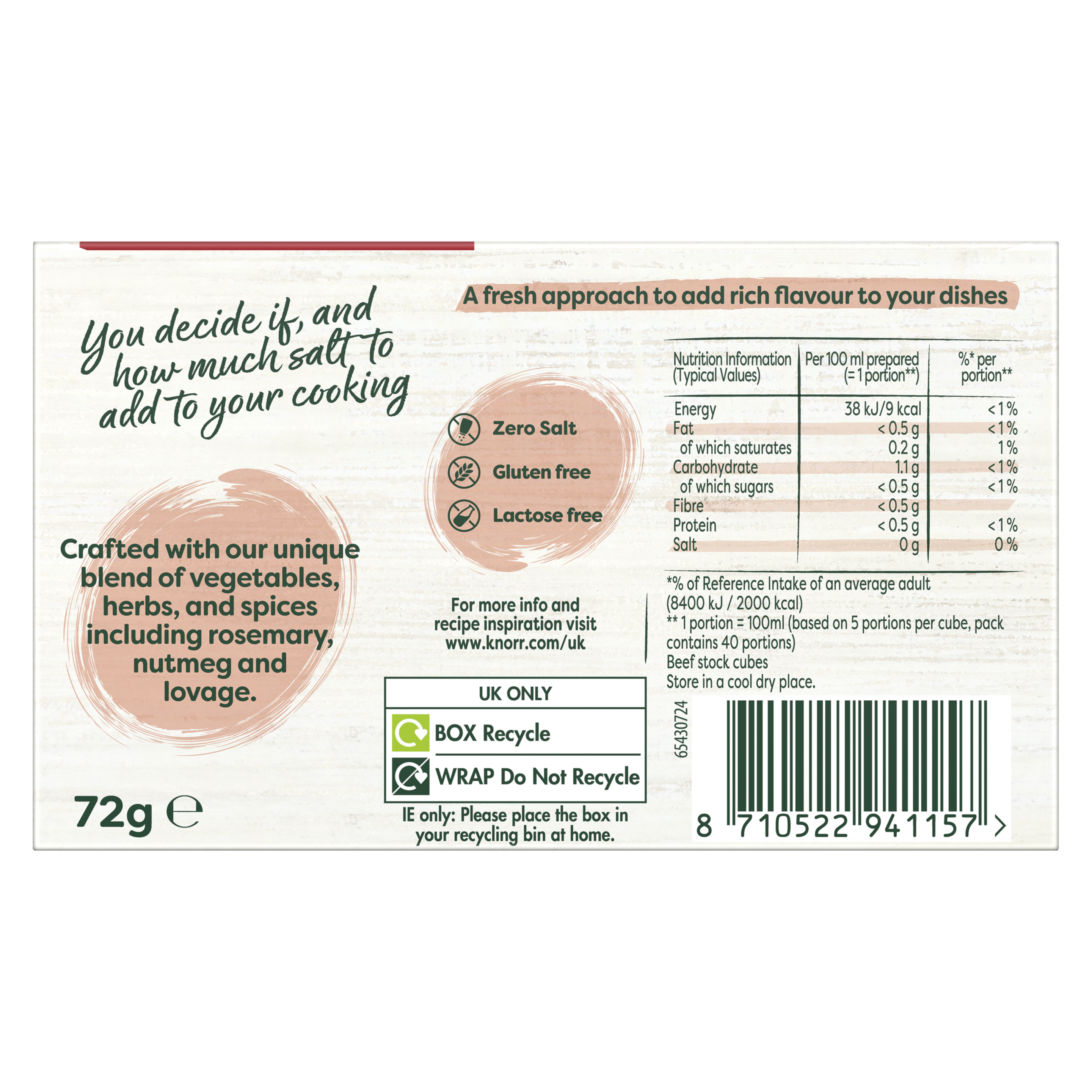 Zero Salt Beef Stock Cubes