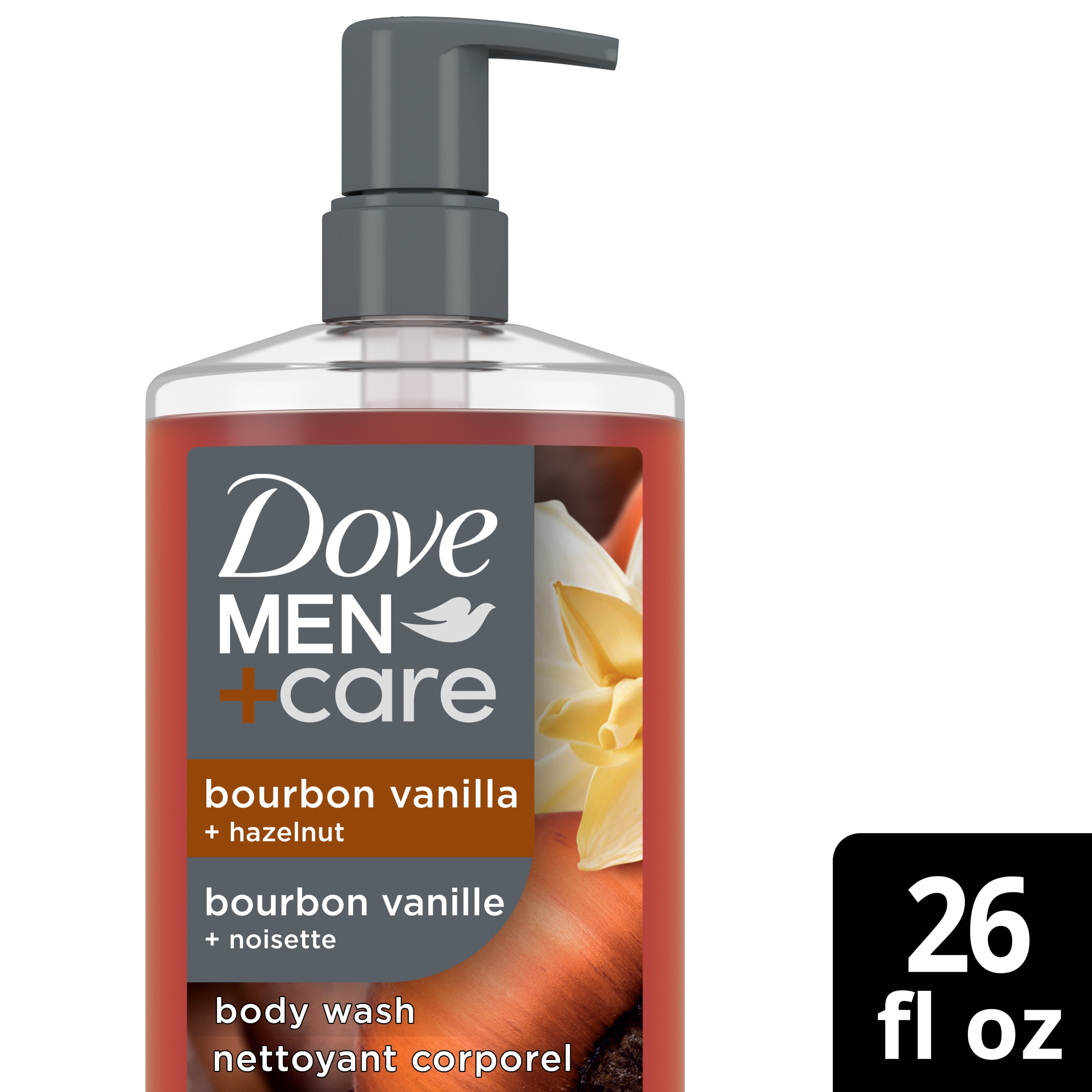 Men+Care Plant-Based Bourbon Vanilla+Hazelnut Body Wash packshot