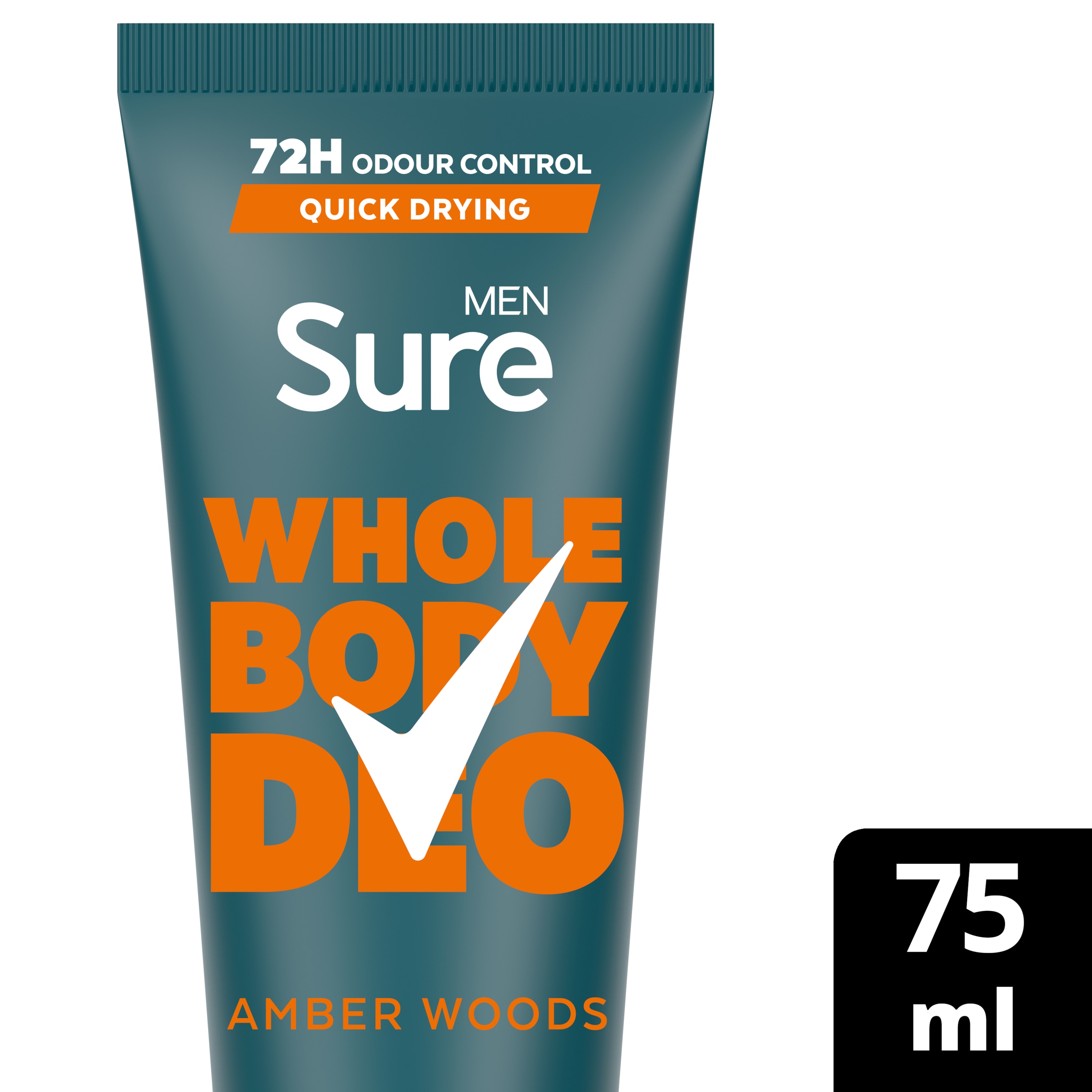 Sure Men 72hr Amber Woods Whole Body Deodorant Cream 75ml