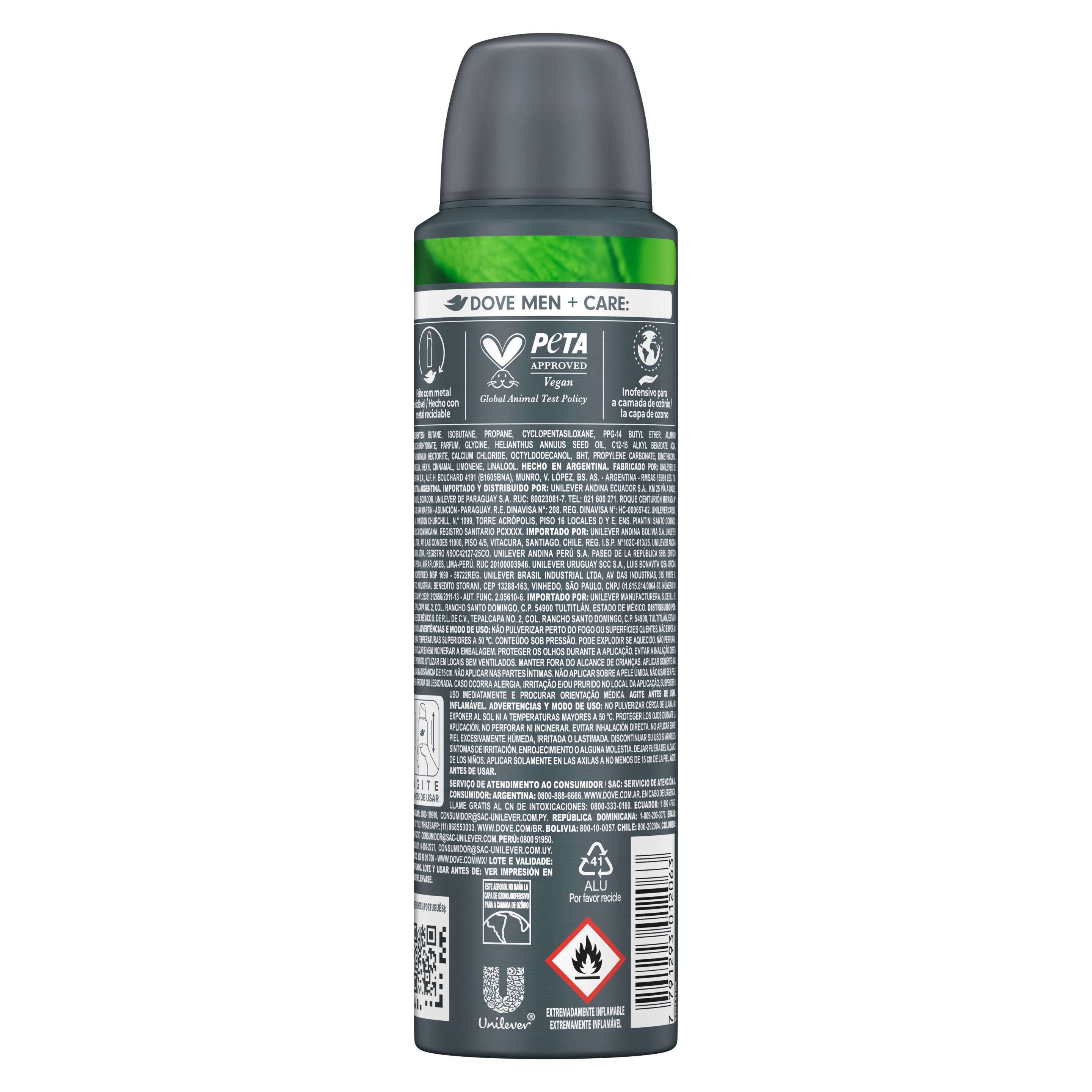 Desodorante Antitranspirante DOVE MEN Extra Fresh en Aerosol 150 ml