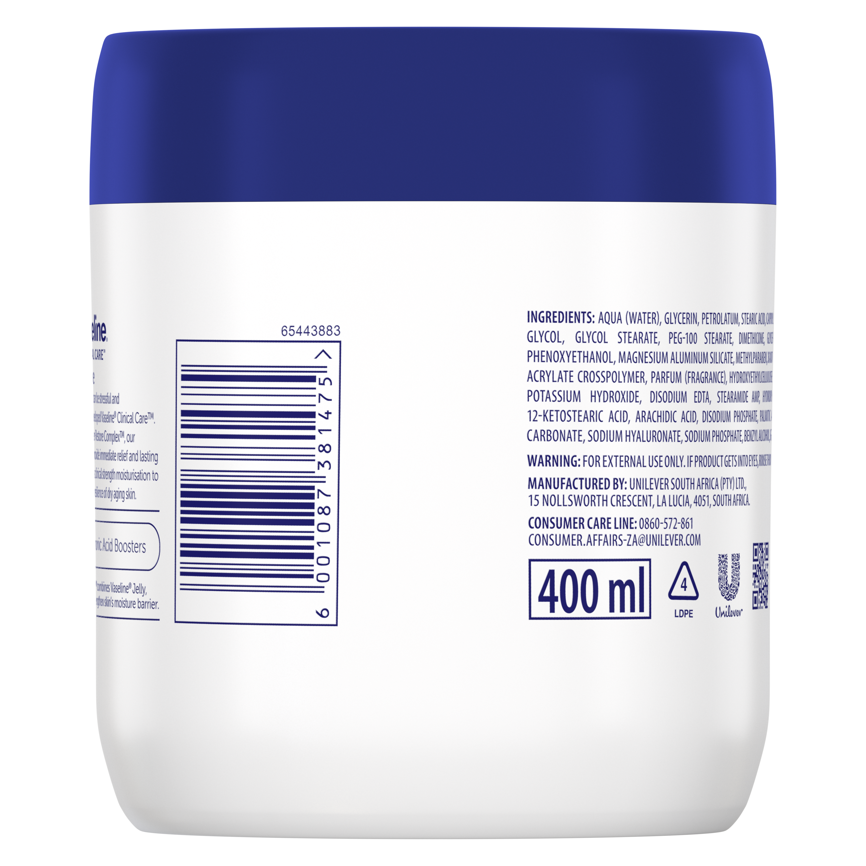 Vaseline Clinical Care Aging Skin Rescue  Moisturizing Body Cream  400ml packshot