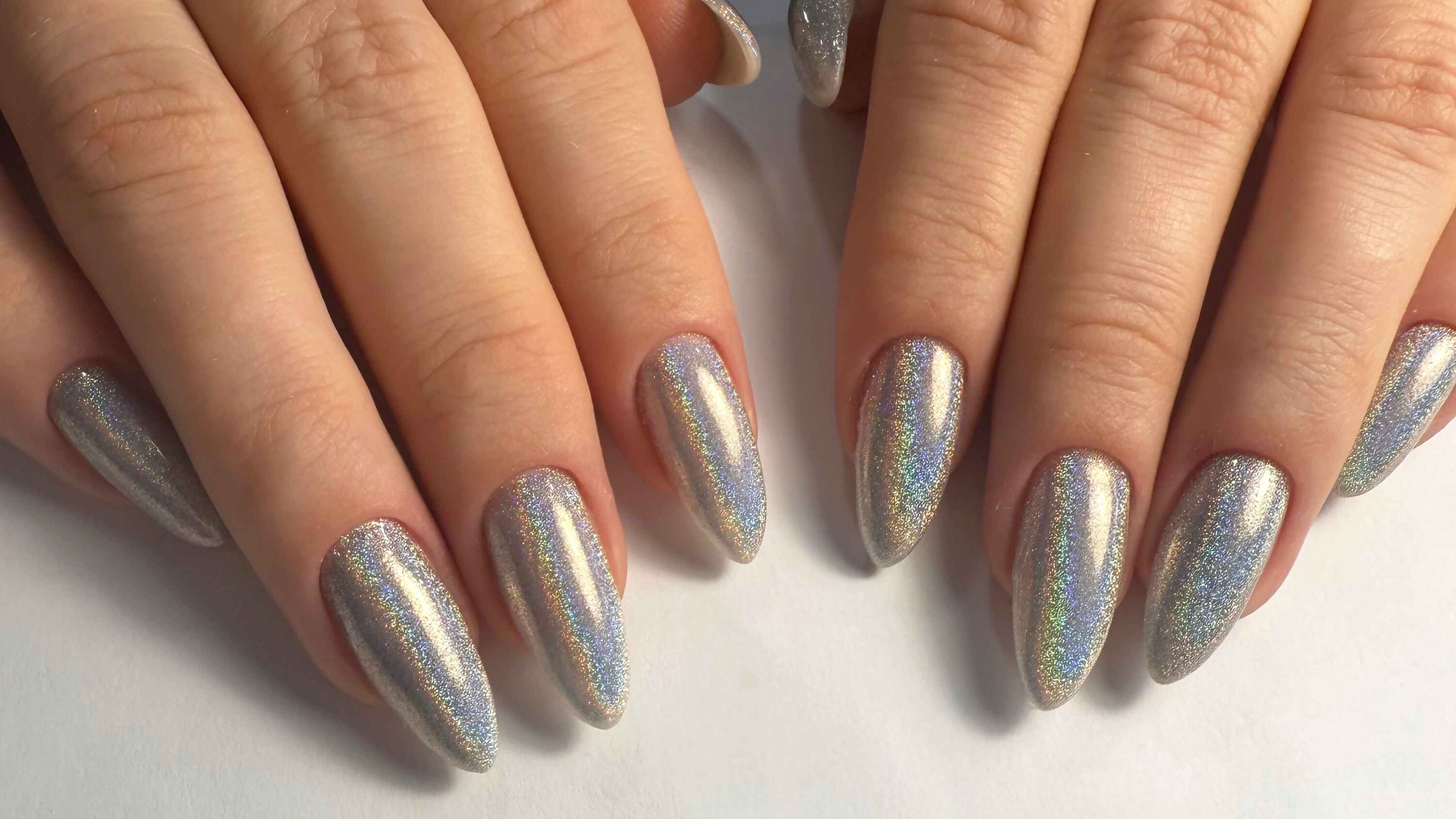 24. Holographic Shine Nails