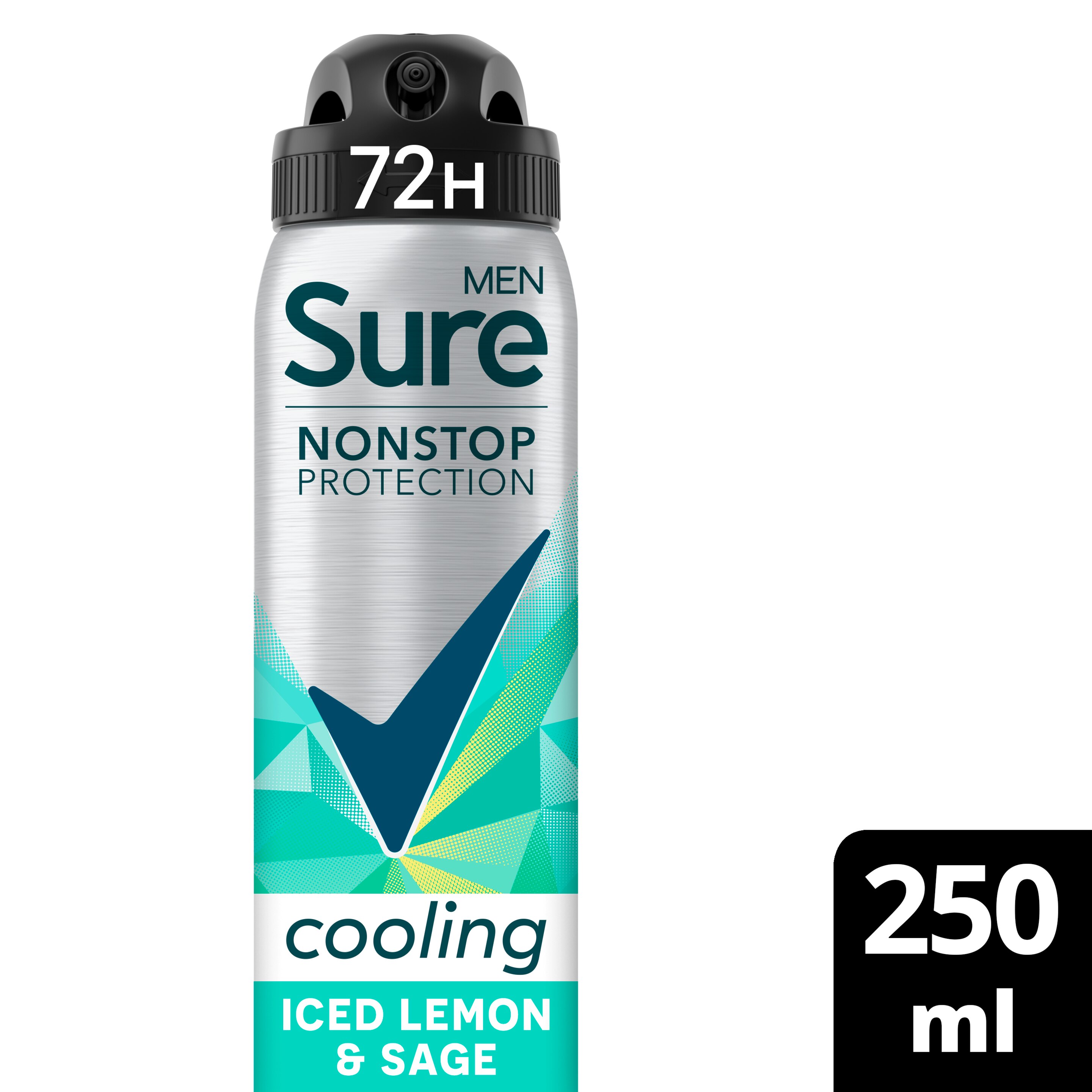 Sure Men 72hr Iced Lemon & Sage Cooling Deodorant Spray 250ml