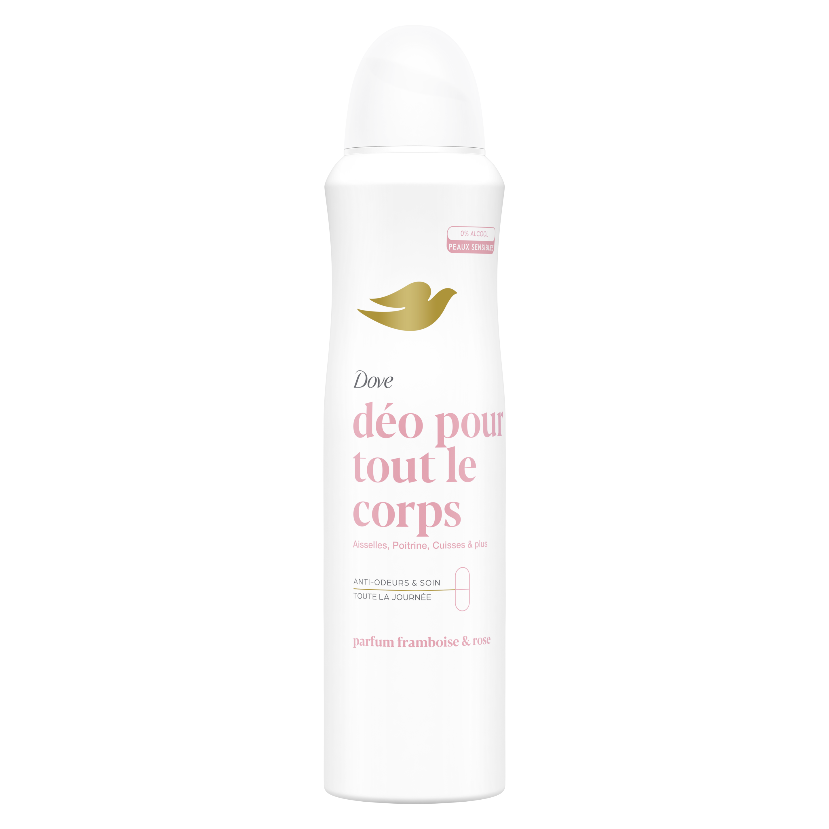 Dove Déodorant pour tout le corps Framboise & Rose Spray 150ml packshot