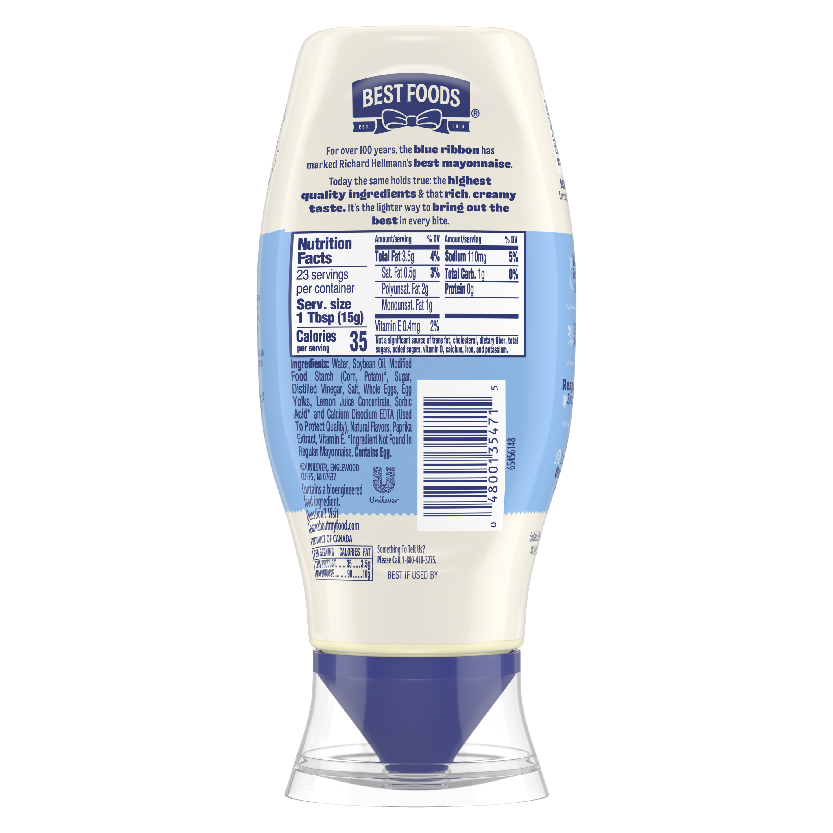 Best Foods Light Mayonnaise(Back)