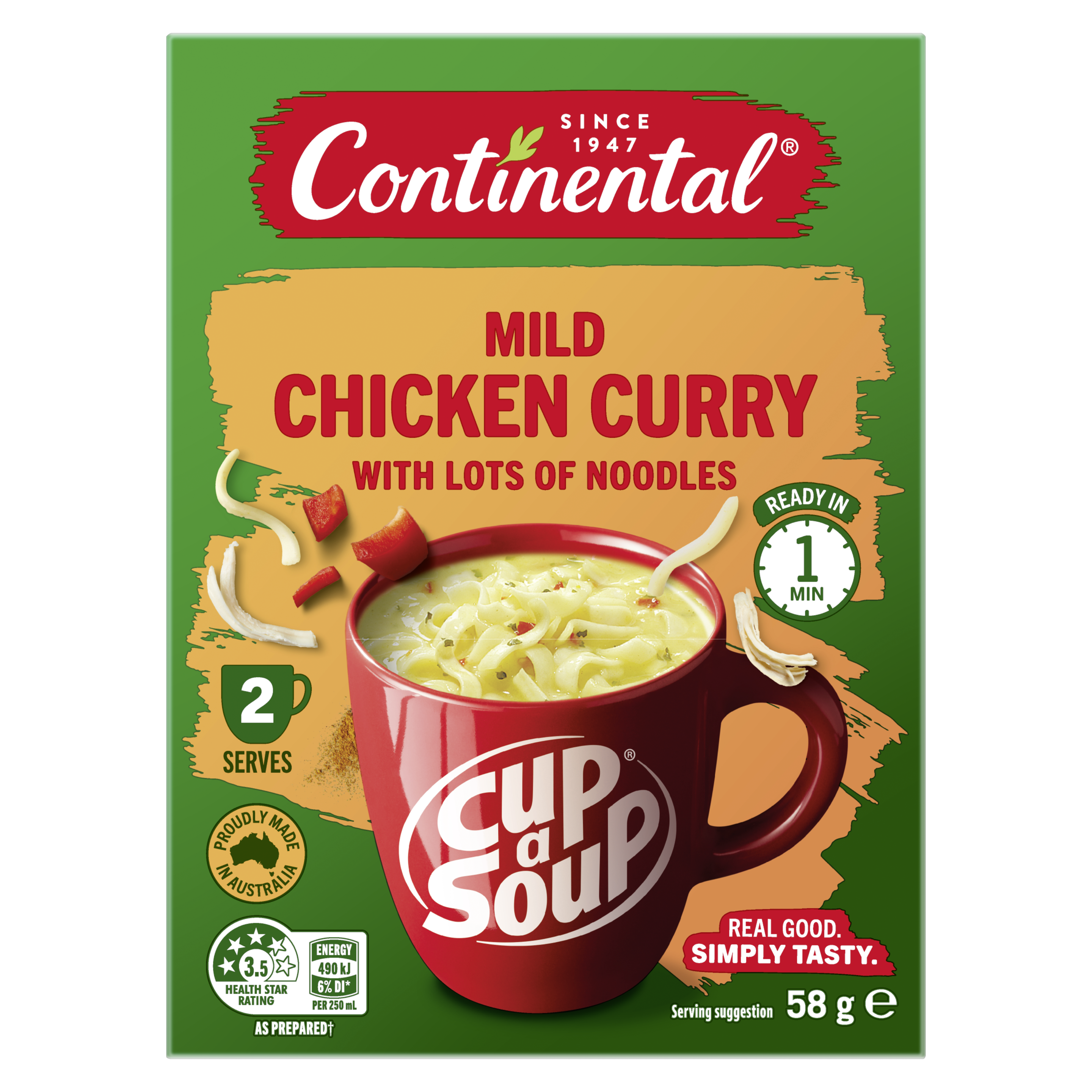 Mild Chicken Curry with Lots of Noodles