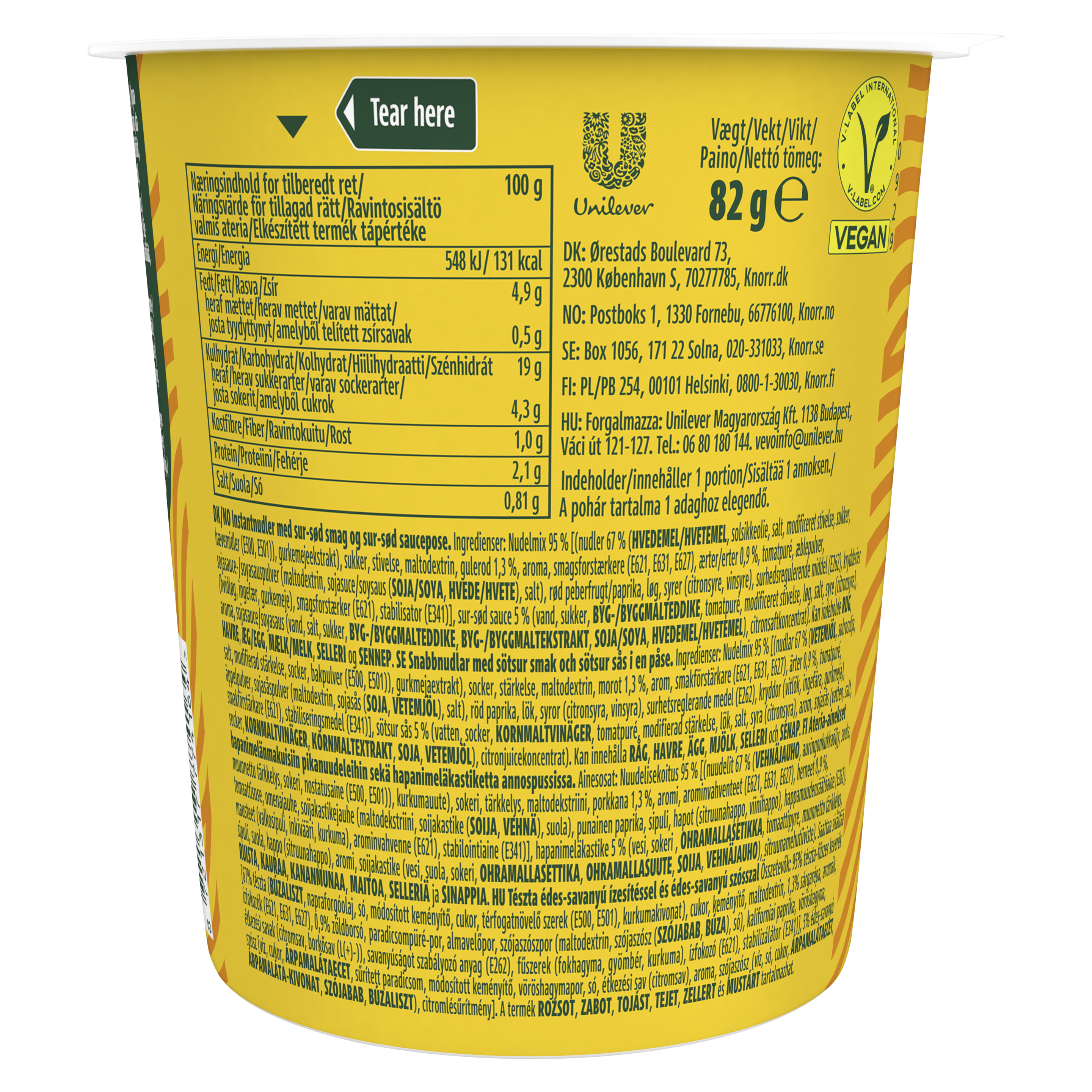 KNORR Snack tészta Édes-savanyú ízesítéssel