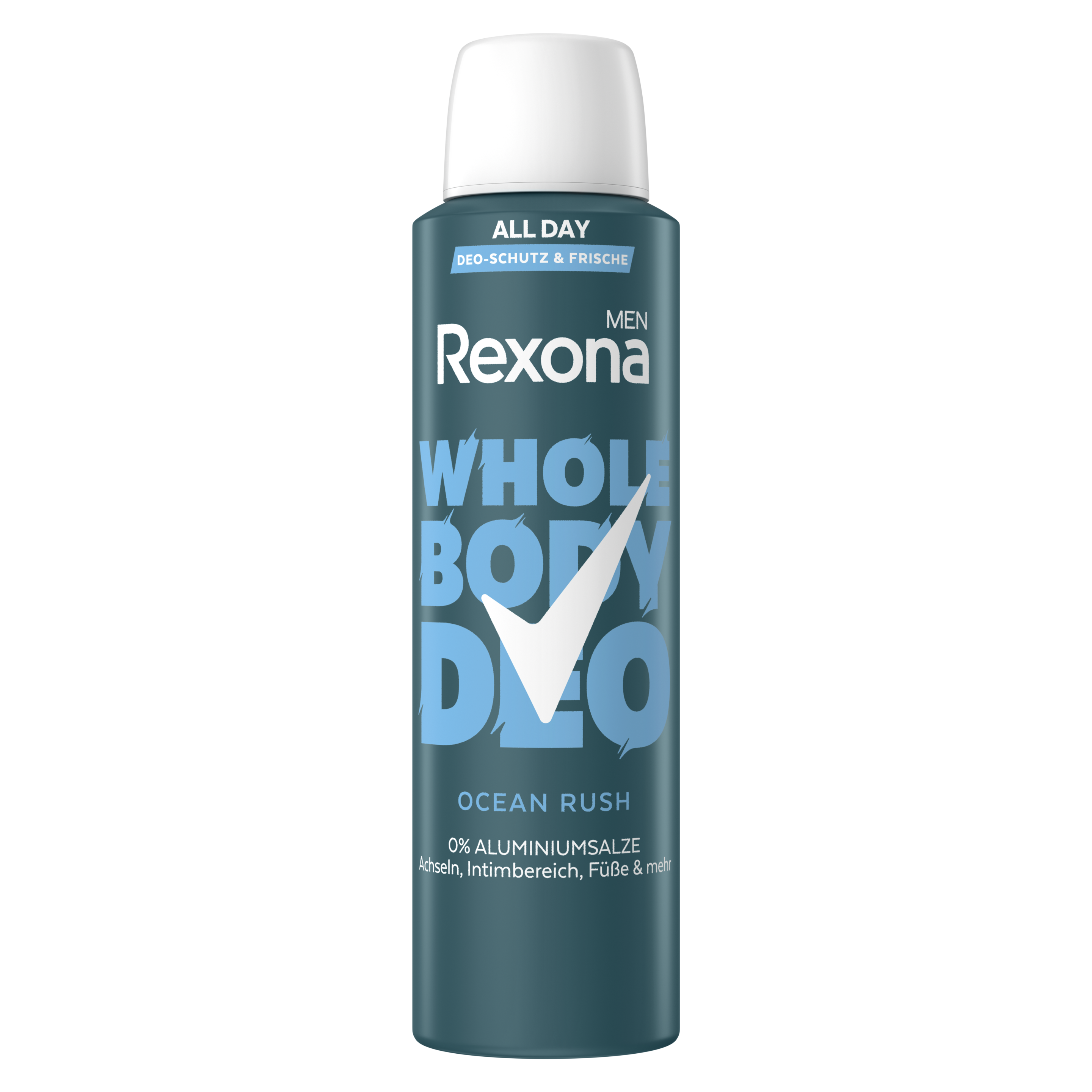 Rexona Ocean Rush Whole Body Deodorant für Männer bietet einen derb-holzigen Duft mit einem klaren