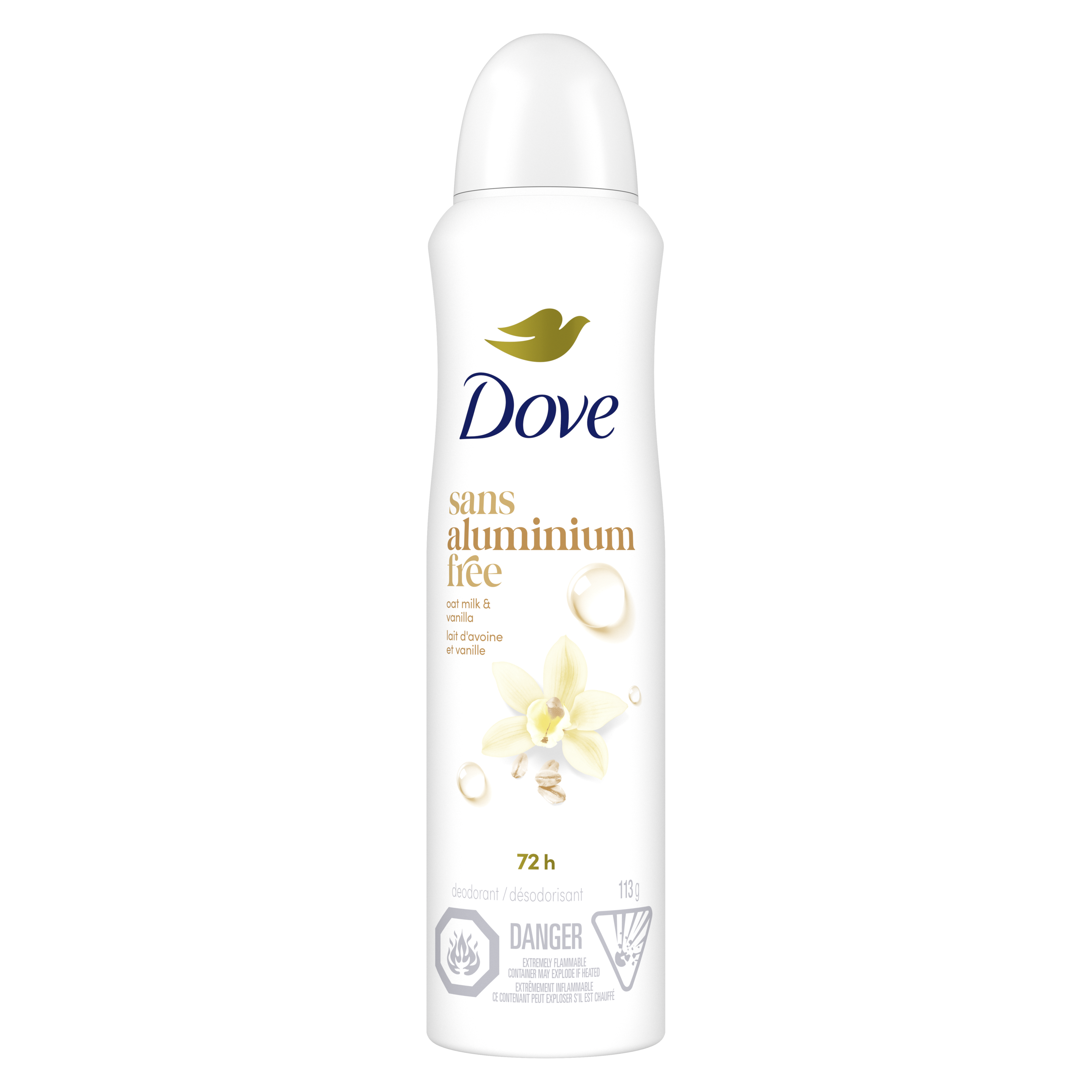 Aluminium Free Deodorant Dry Spray Oat Milk & Vanilla Scent 113g packshot