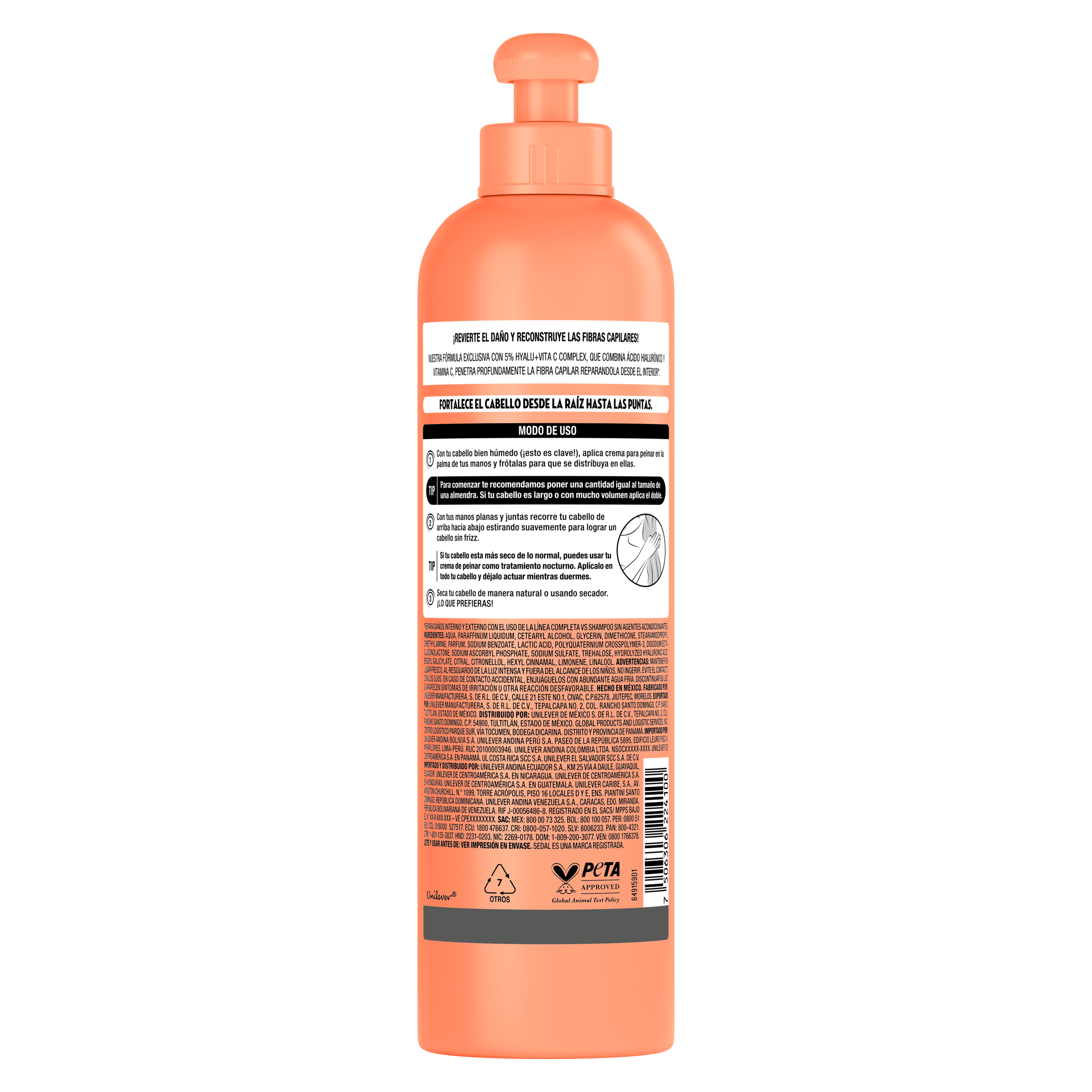 Crema para Peinar Sedal Ácido Hialurónico y Vitamina C 300ml